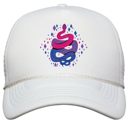 Pride Snakes: bi Snapback Trucker Hat