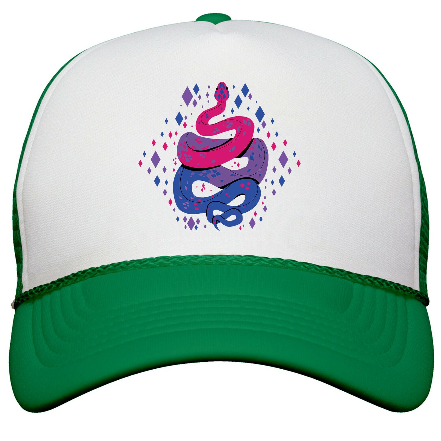 Pride Snakes: bi Snapback Trucker Hat