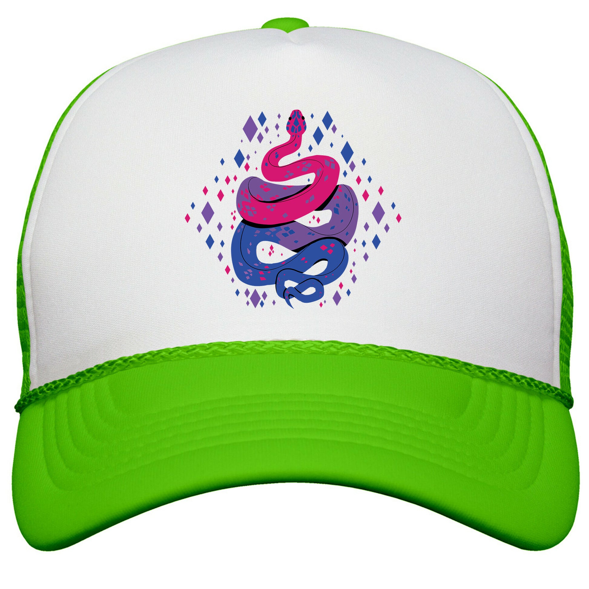 Pride Snakes: bi Snapback Trucker Hat