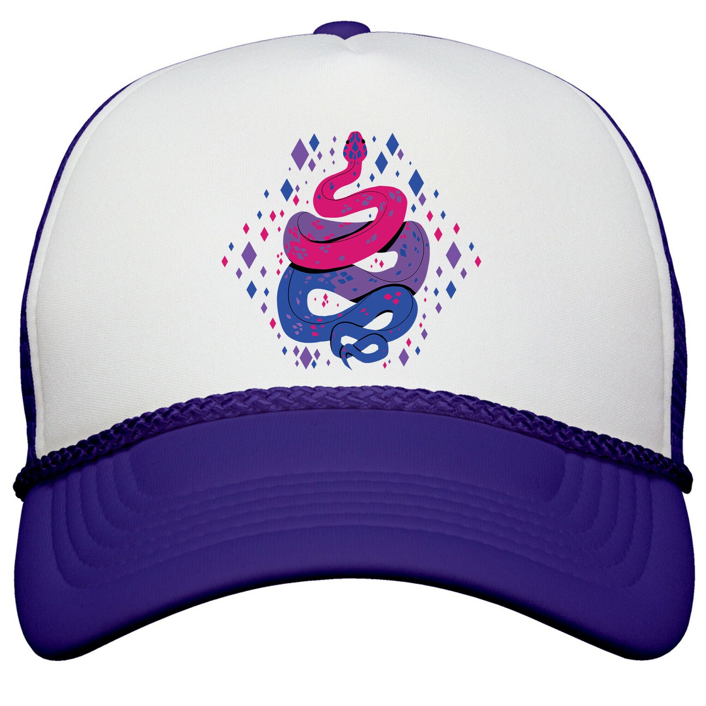 Pride Snakes: bi Snapback Trucker Hat