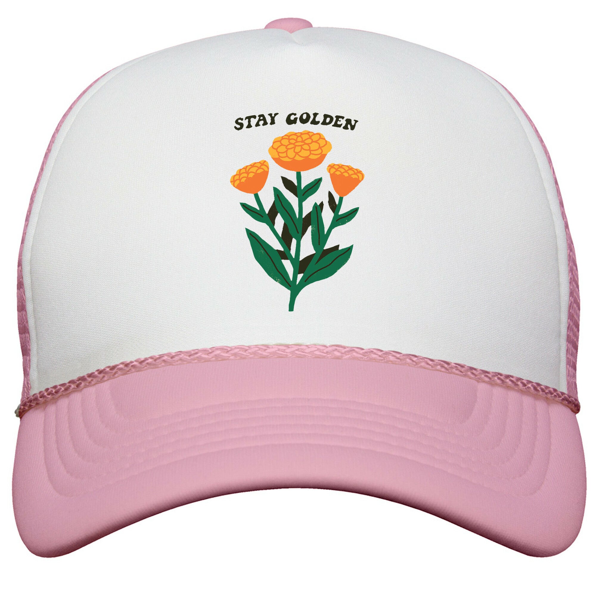 Stay Golden Marigolds Snapback Trucker Hat