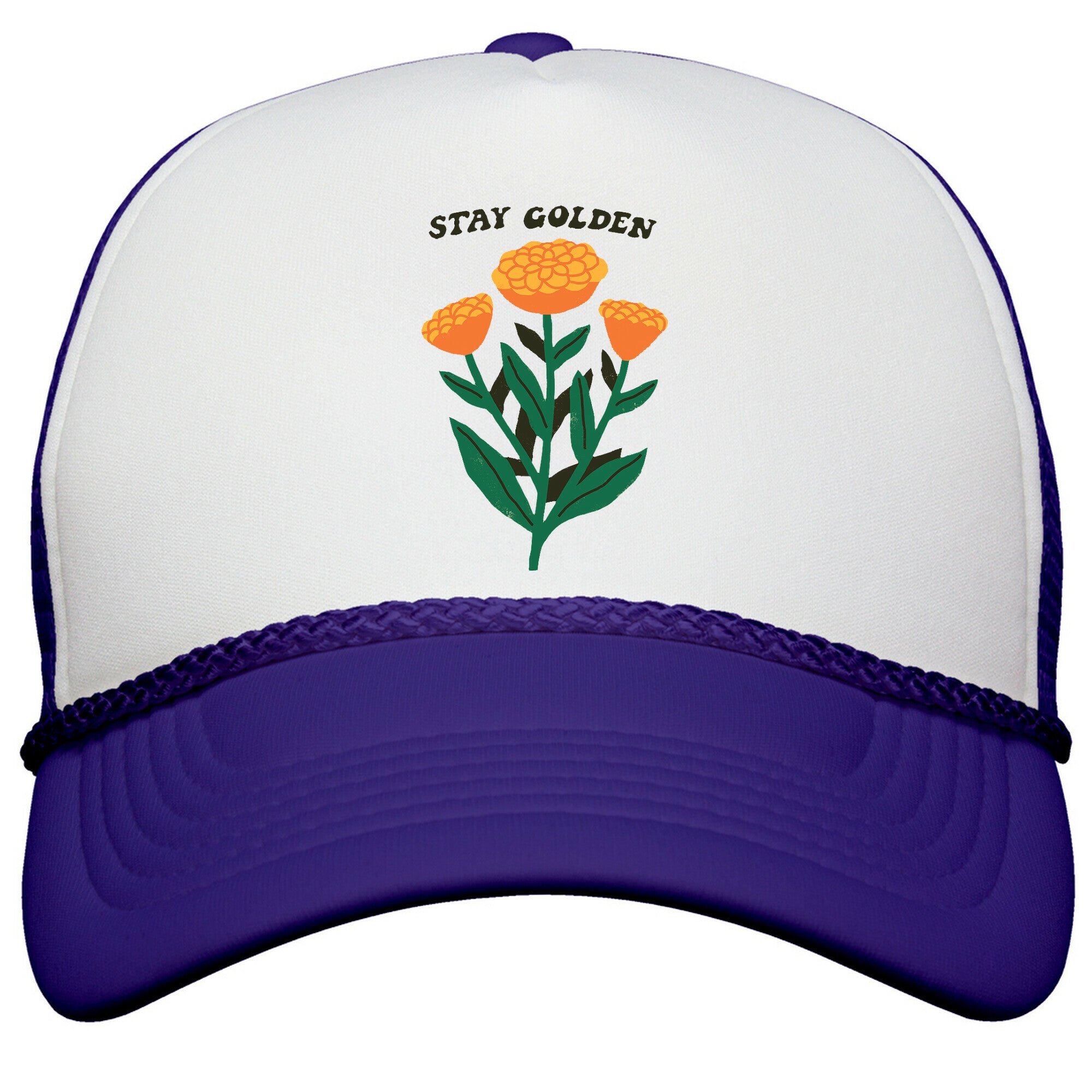 Stay Golden Marigolds Snapback Trucker Hat