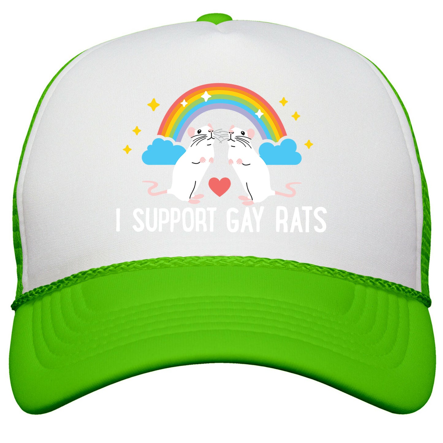 I Support Gay Rats Snapback Trucker Hat