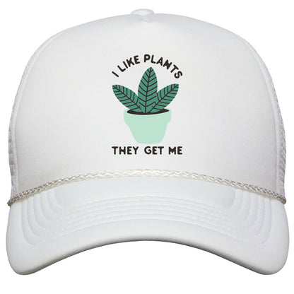 I Like Plants They Get Me Snapback Trucker Hat