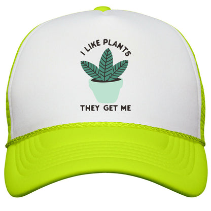 I Like Plants They Get Me Snapback Trucker Hat