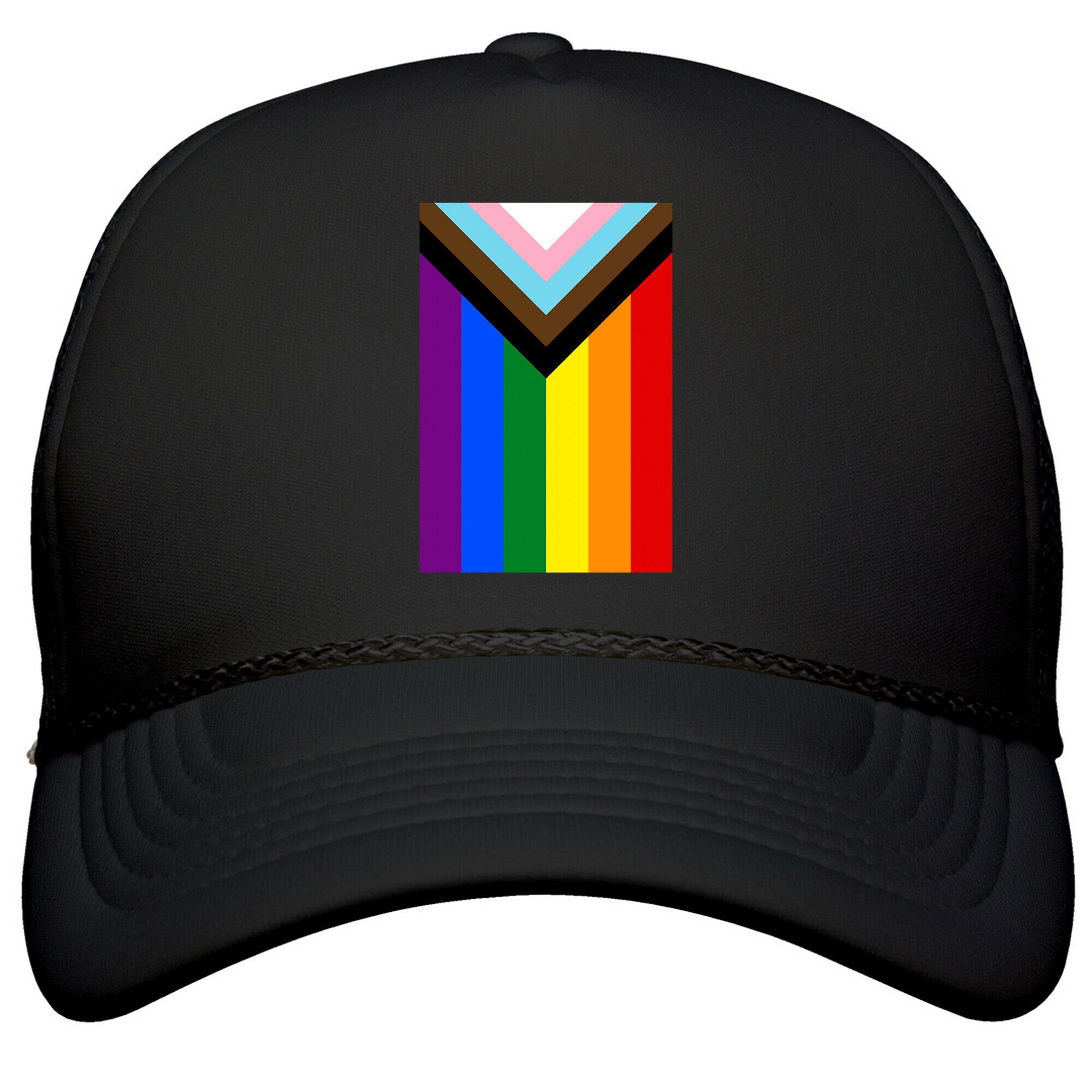 Progress Pride Flag Snapback Trucker Hat