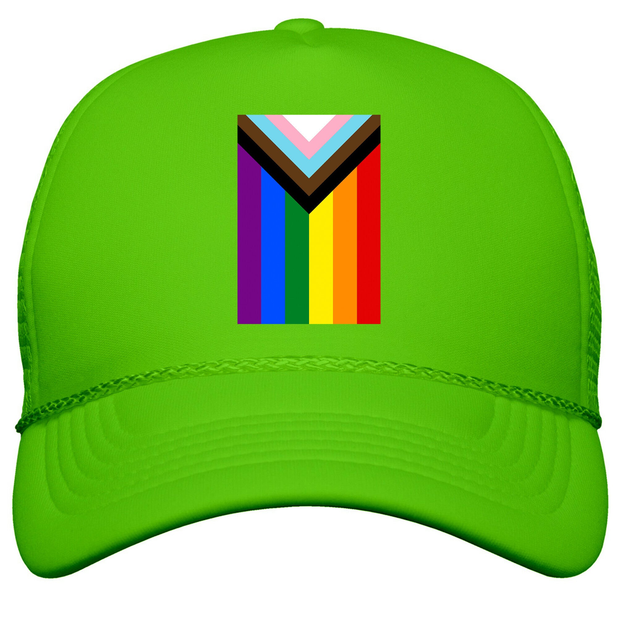 Progress Pride Flag Snapback Trucker Hat