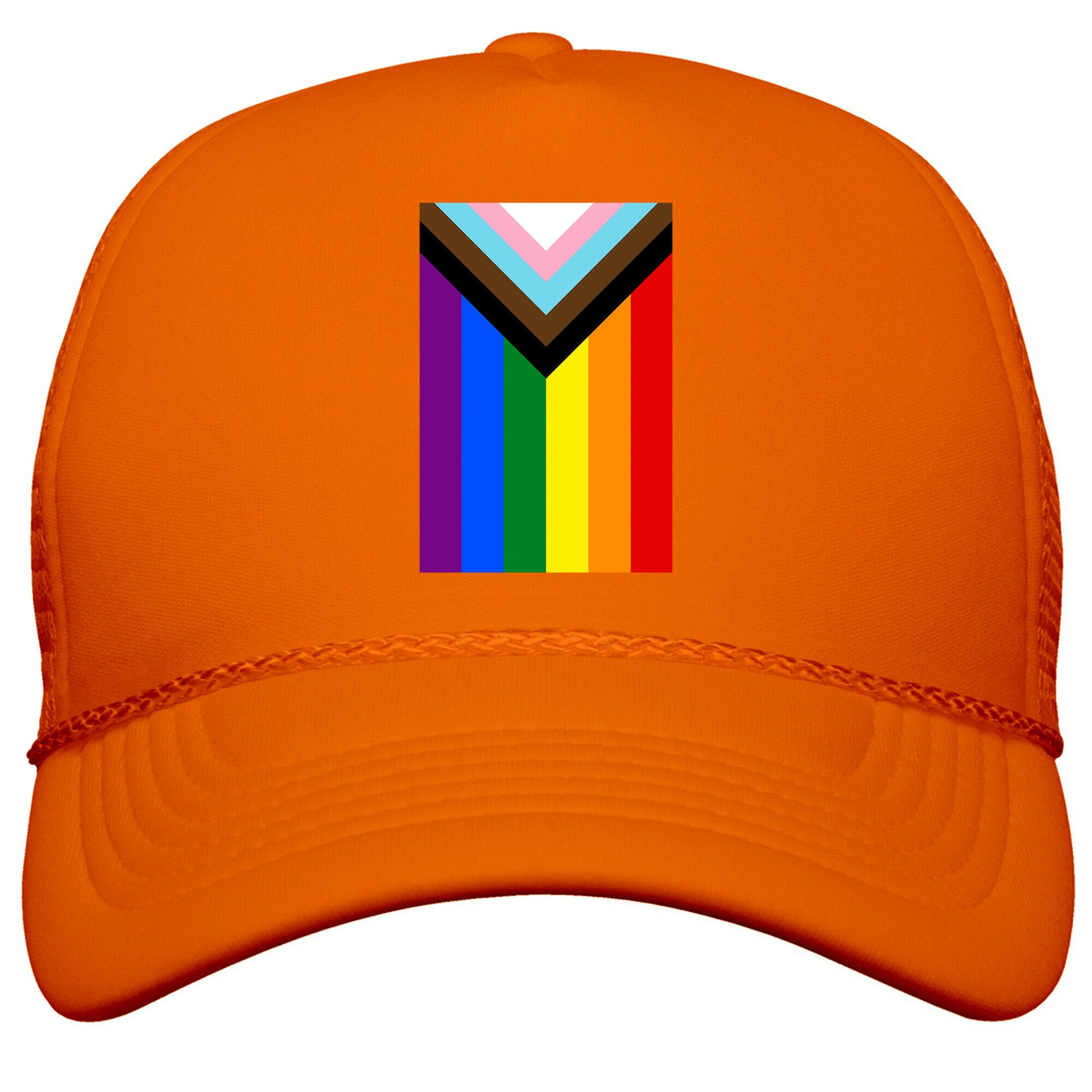 Progress Pride Flag Snapback Trucker Hat