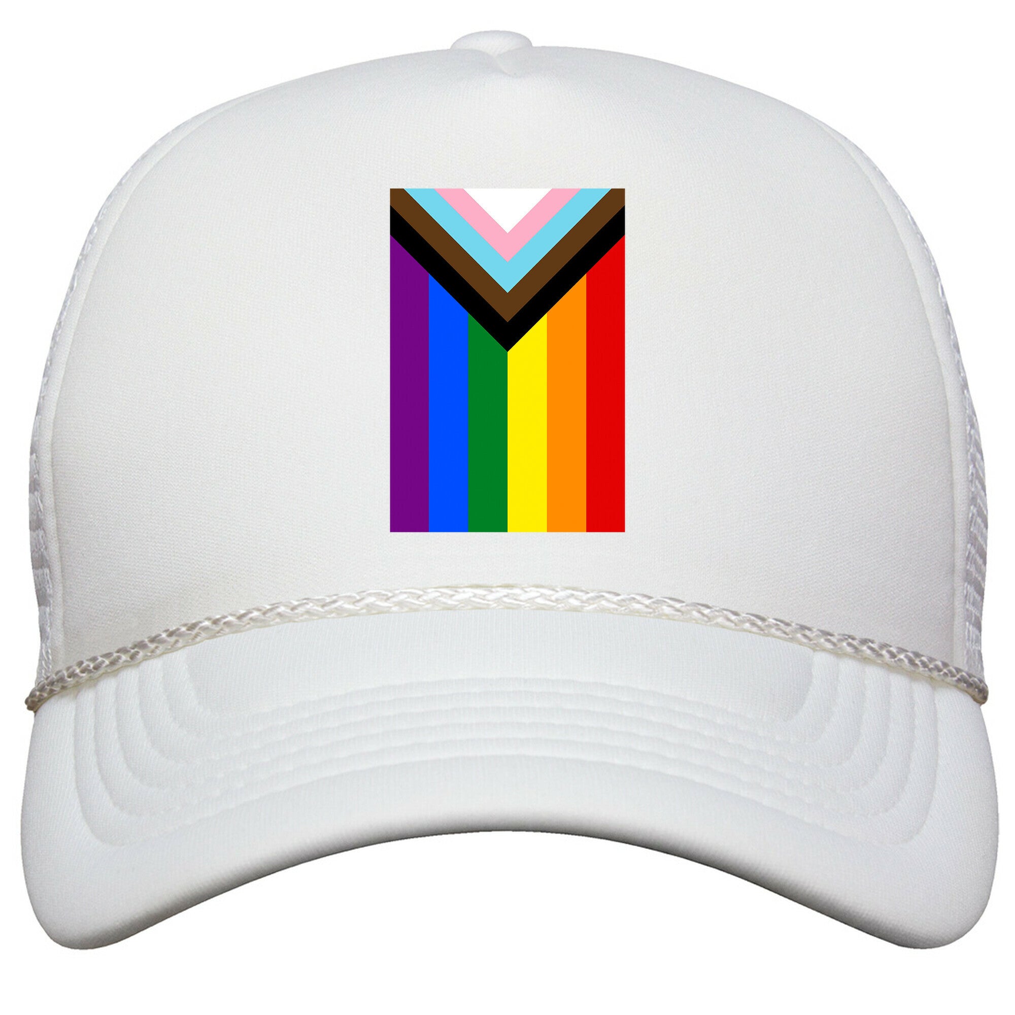 Progress Pride Flag Snapback Trucker Hat