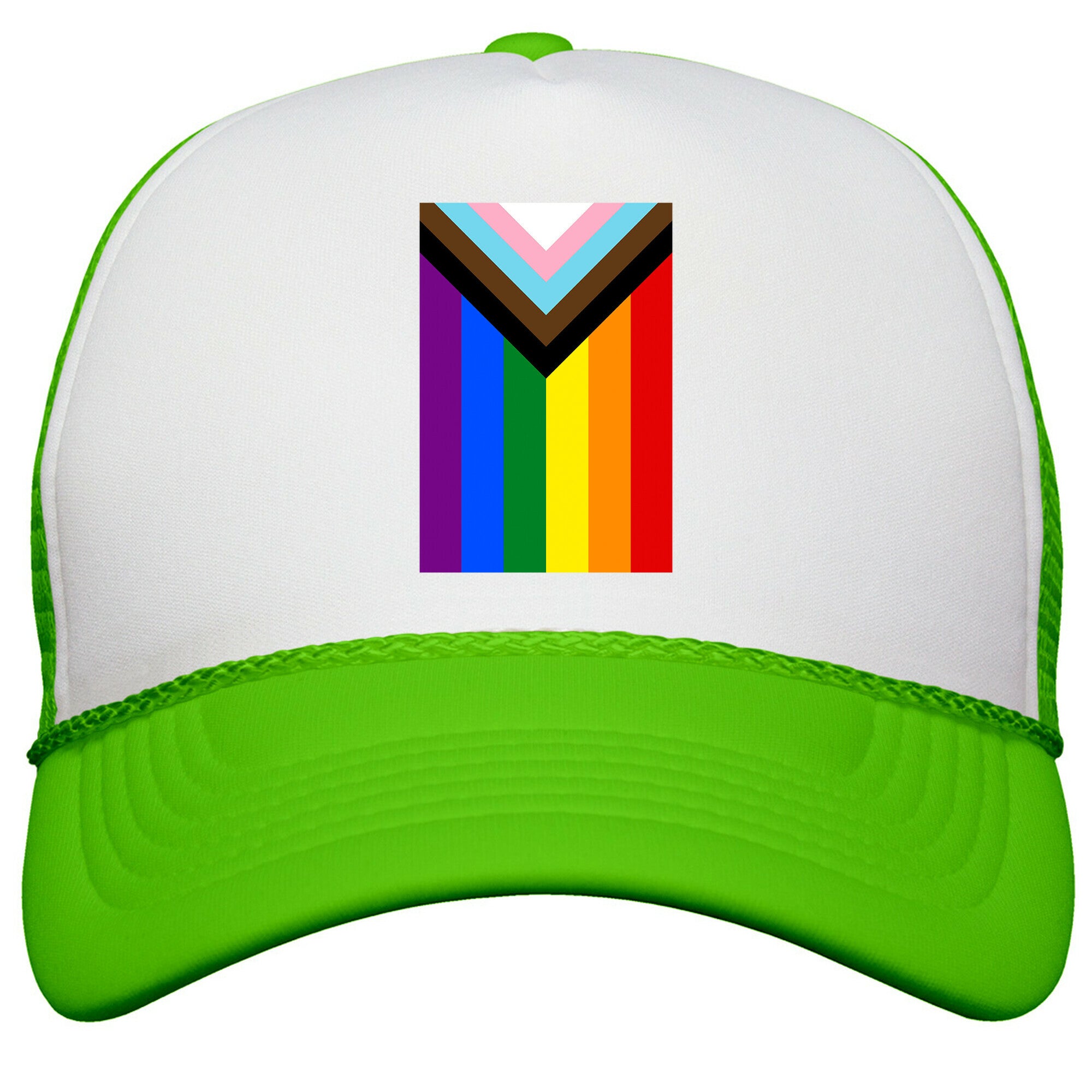Progress Pride Flag Snapback Trucker Hat