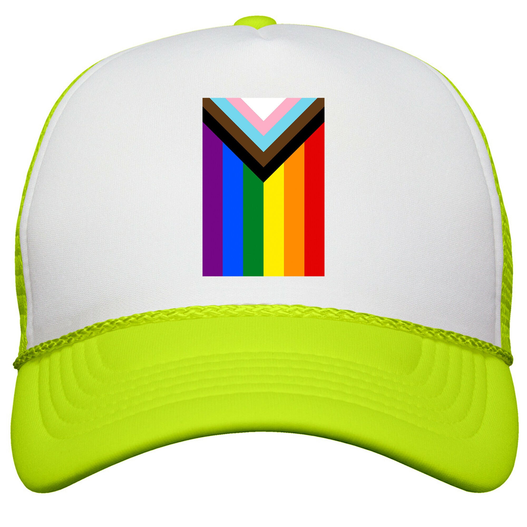 Progress Pride Flag Snapback Trucker Hat