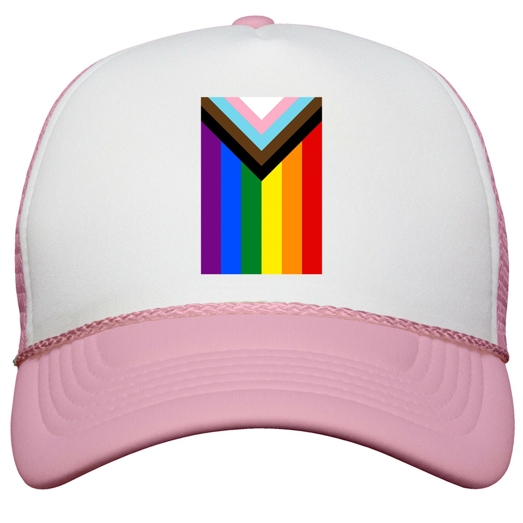 Progress Pride Flag Snapback Trucker Hat