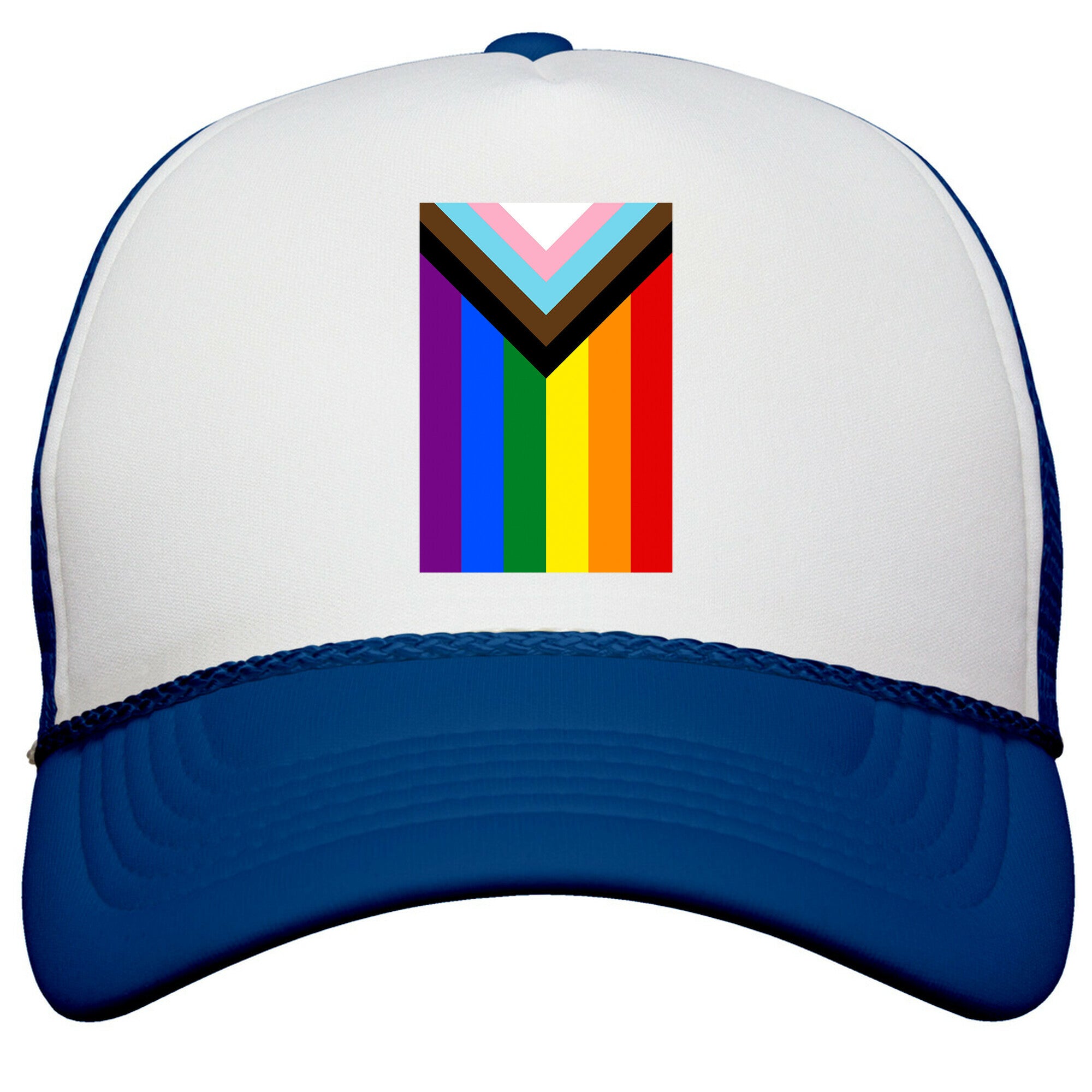 Progress Pride Flag Snapback Trucker Hat