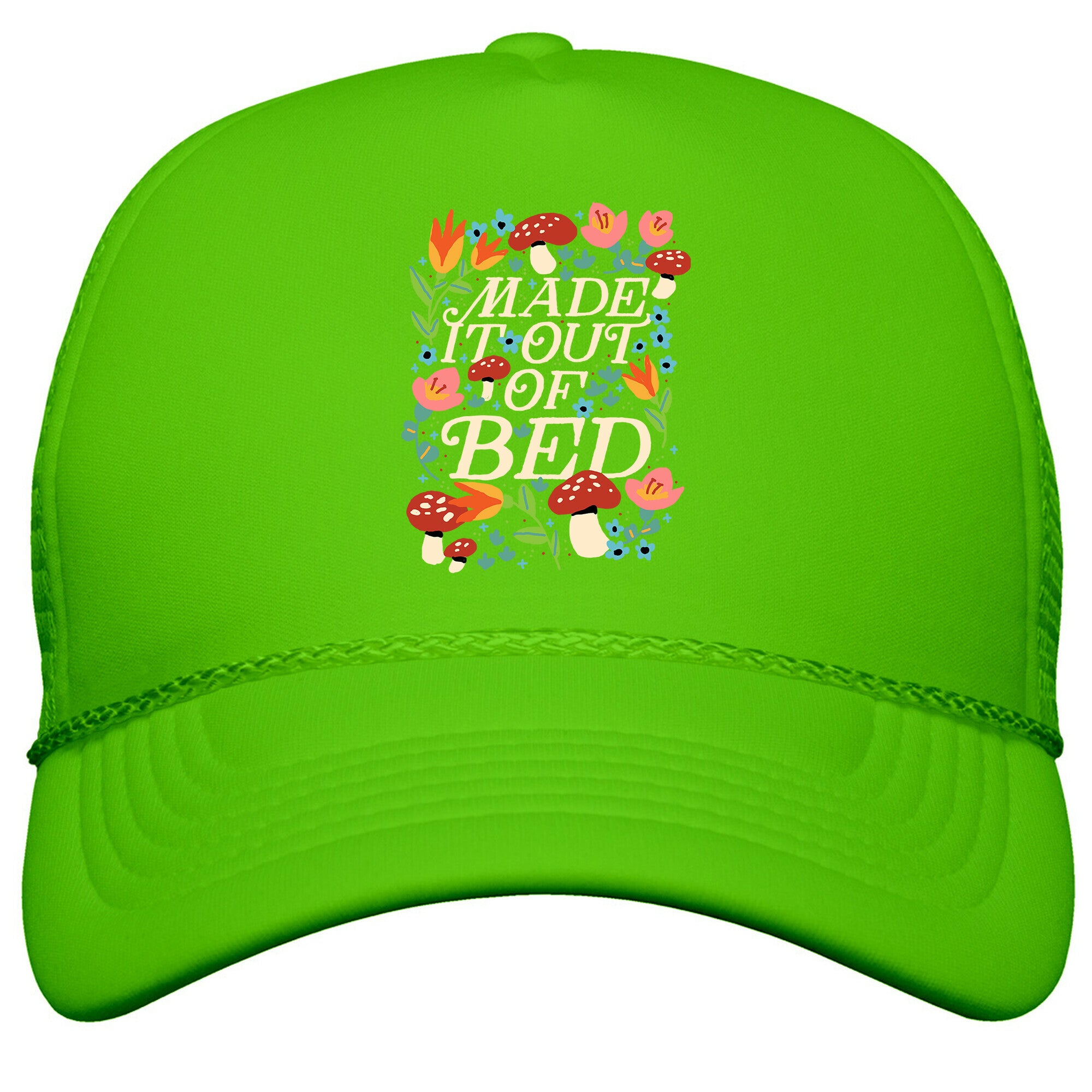Made It Out Of Bed \(Floral\) Snapback Trucker Hat