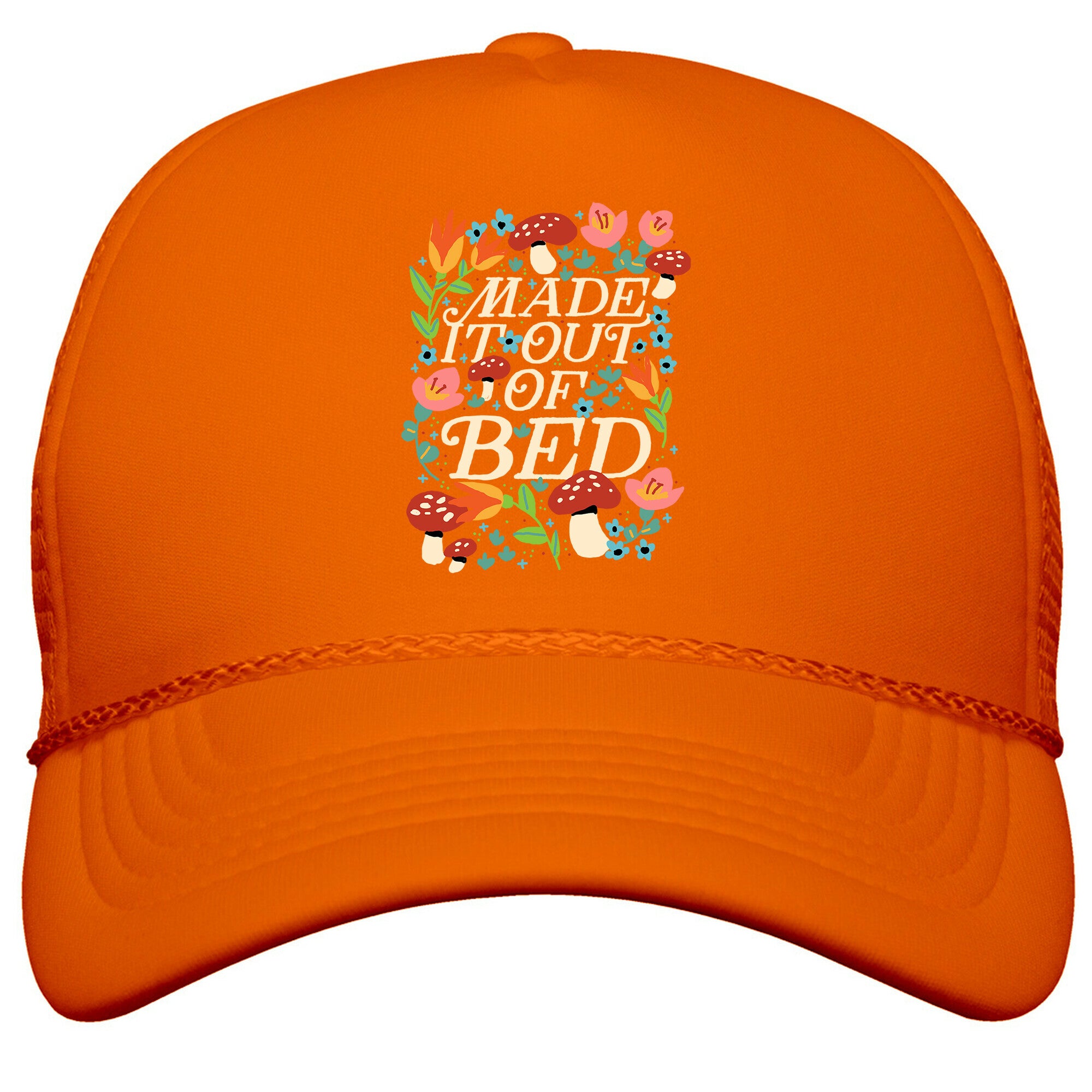 Made It Out Of Bed \(Floral\) Snapback Trucker Hat