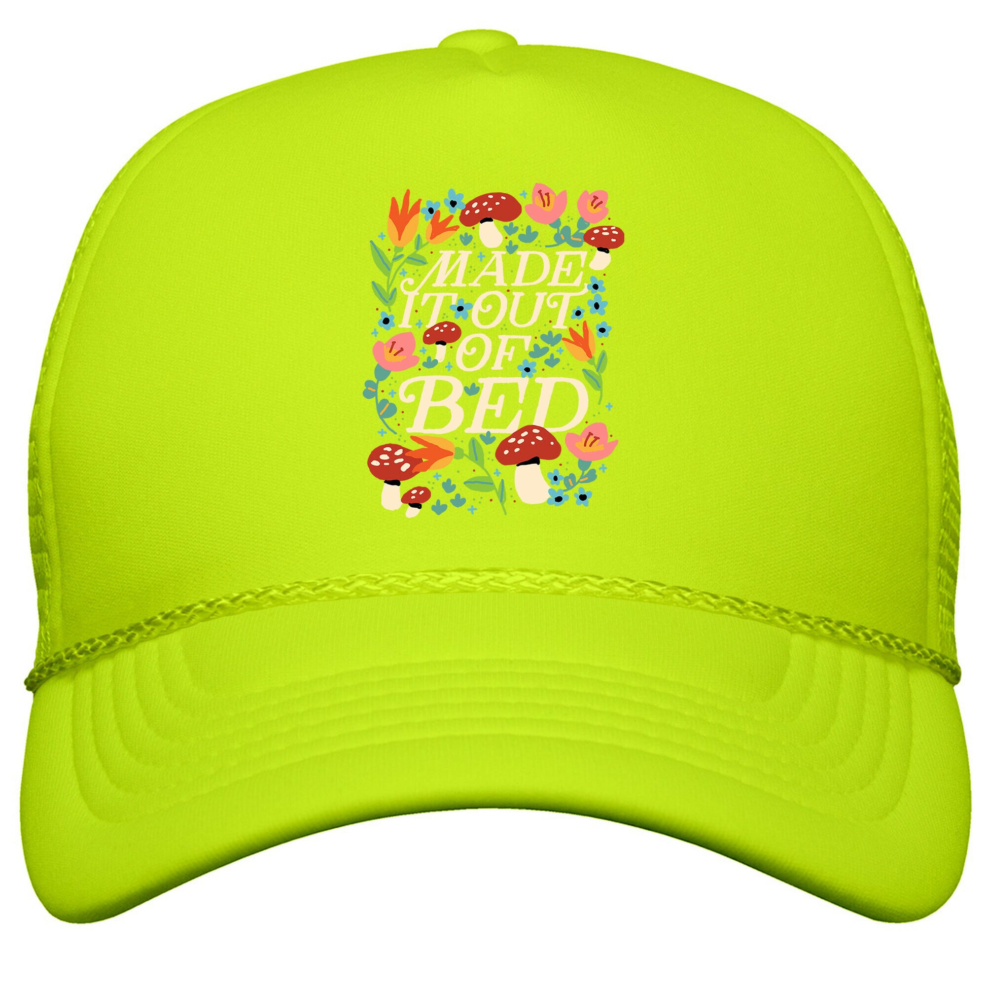 Made It Out Of Bed \(Floral\) Snapback Trucker Hat