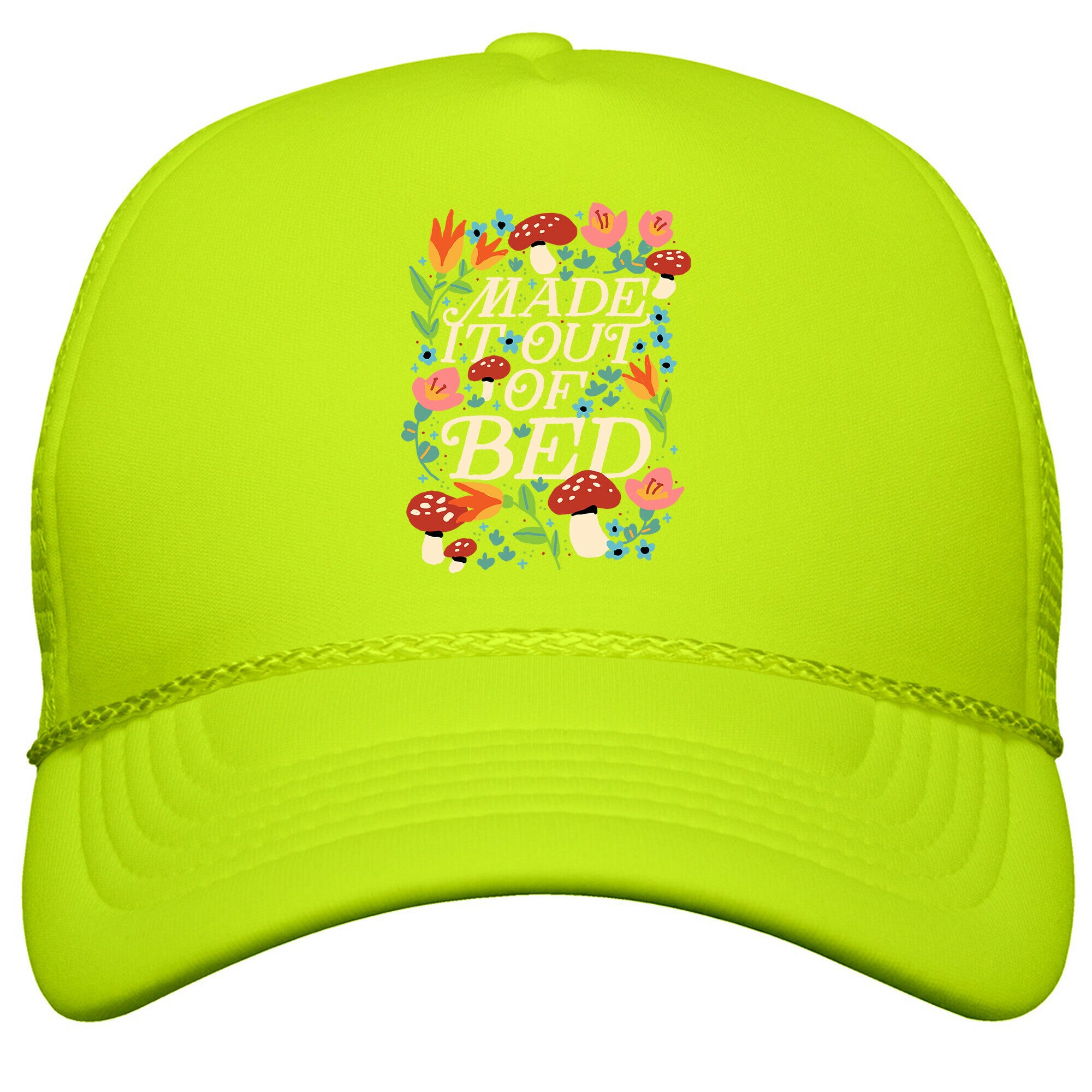 Made It Out Of Bed \(Floral\) Snapback Trucker Hat
