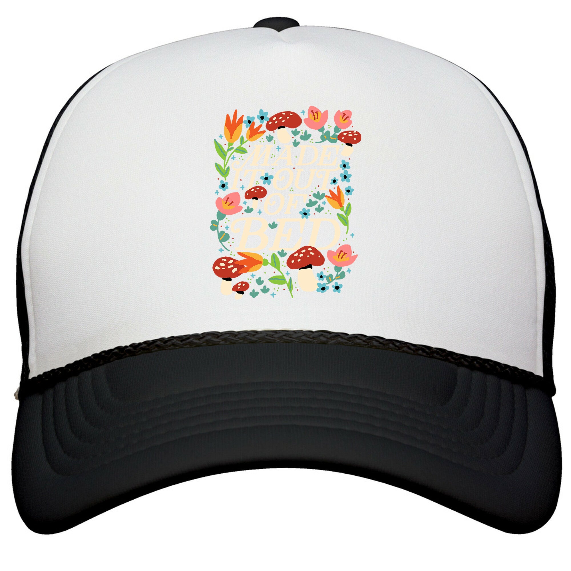 Made It Out Of Bed \(Floral\) Snapback Trucker Hat