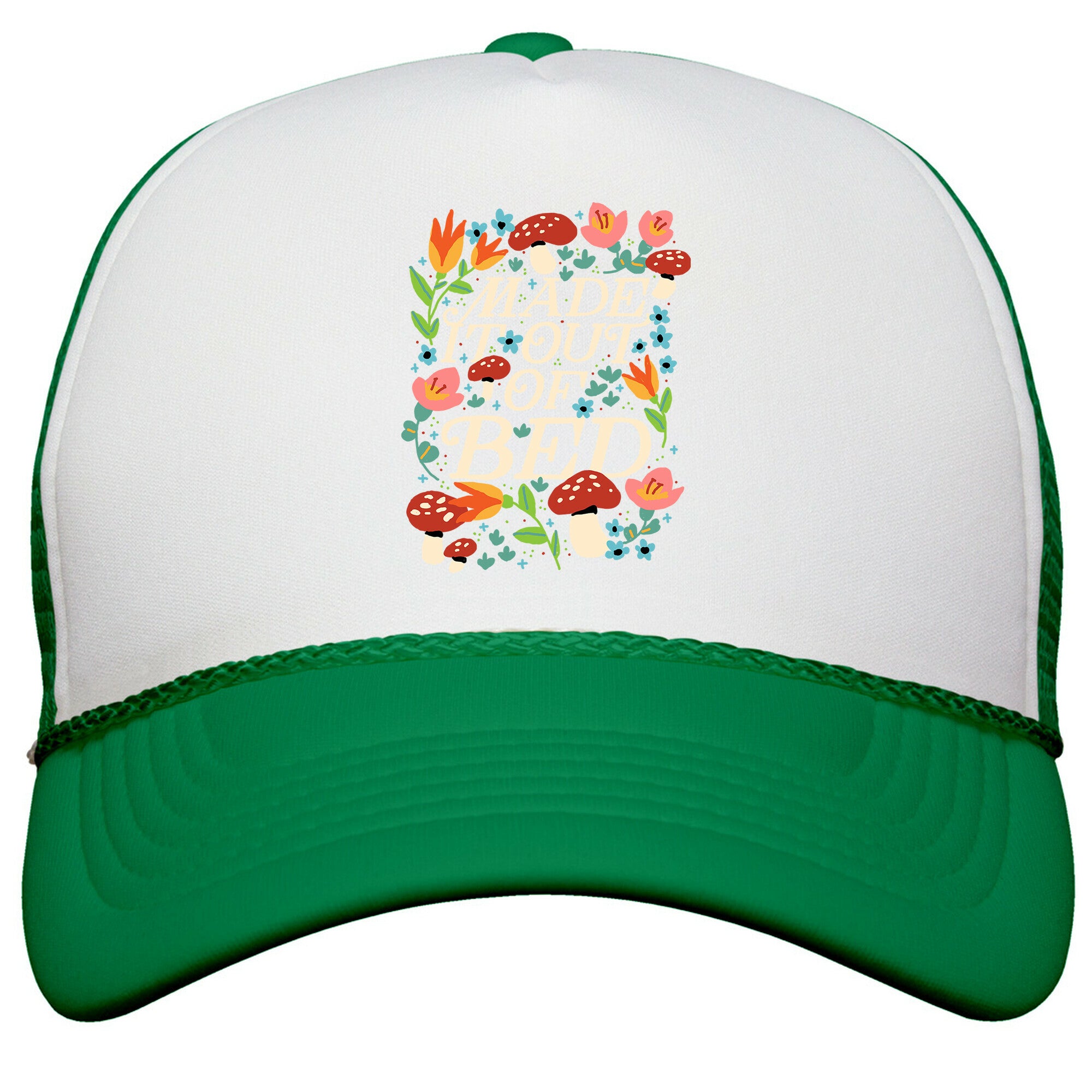Made It Out Of Bed \(Floral\) Snapback Trucker Hat