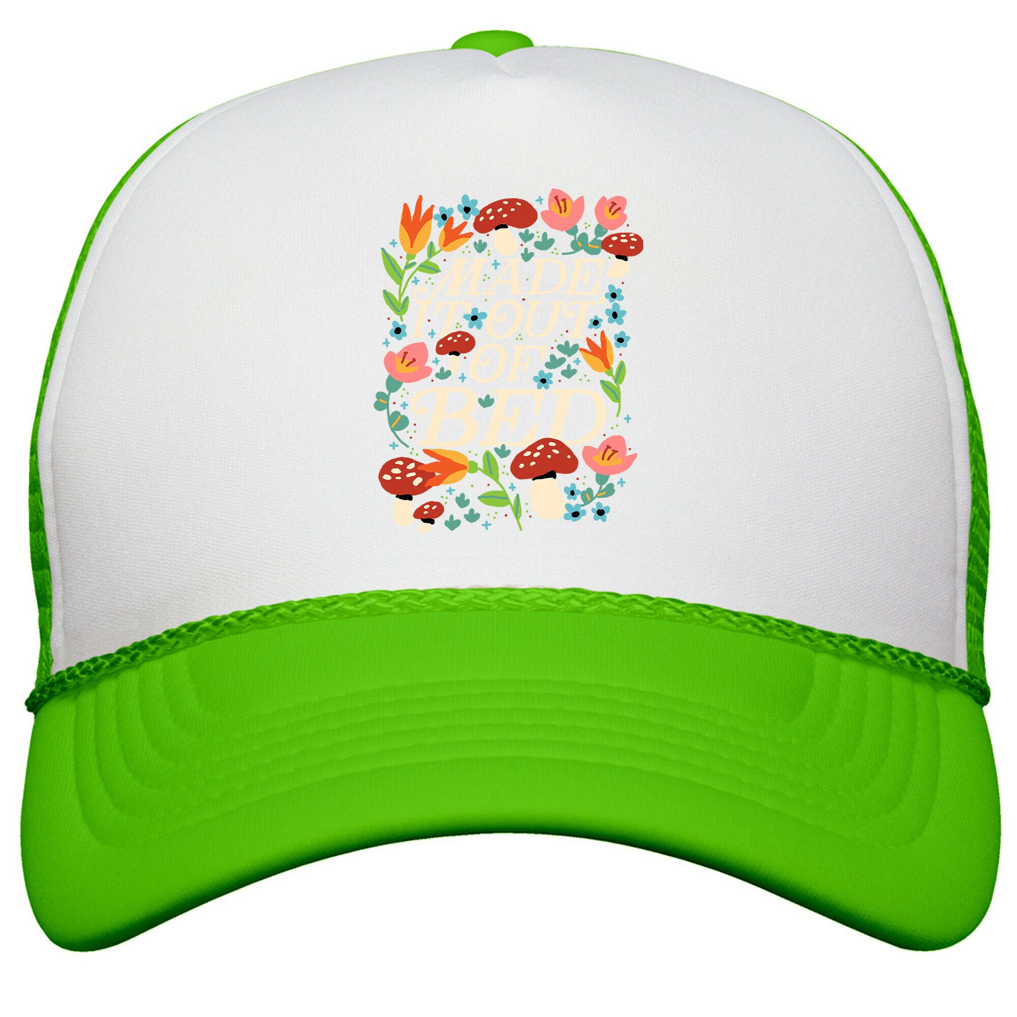 Made It Out Of Bed \(Floral\) Snapback Trucker Hat
