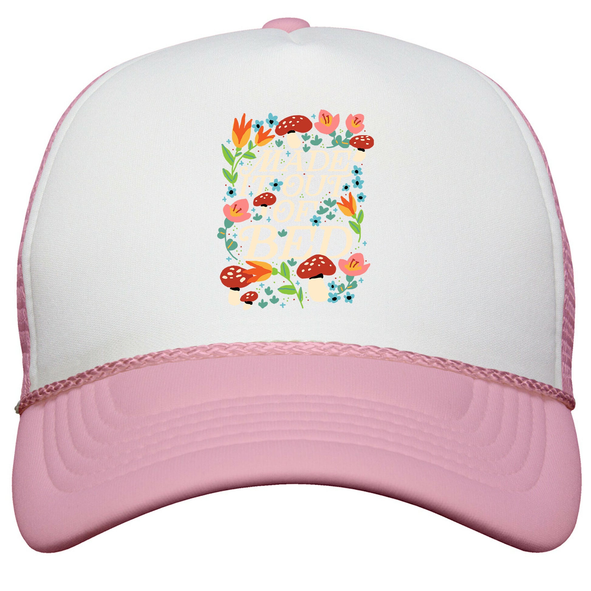 Made It Out Of Bed \(Floral\) Snapback Trucker Hat