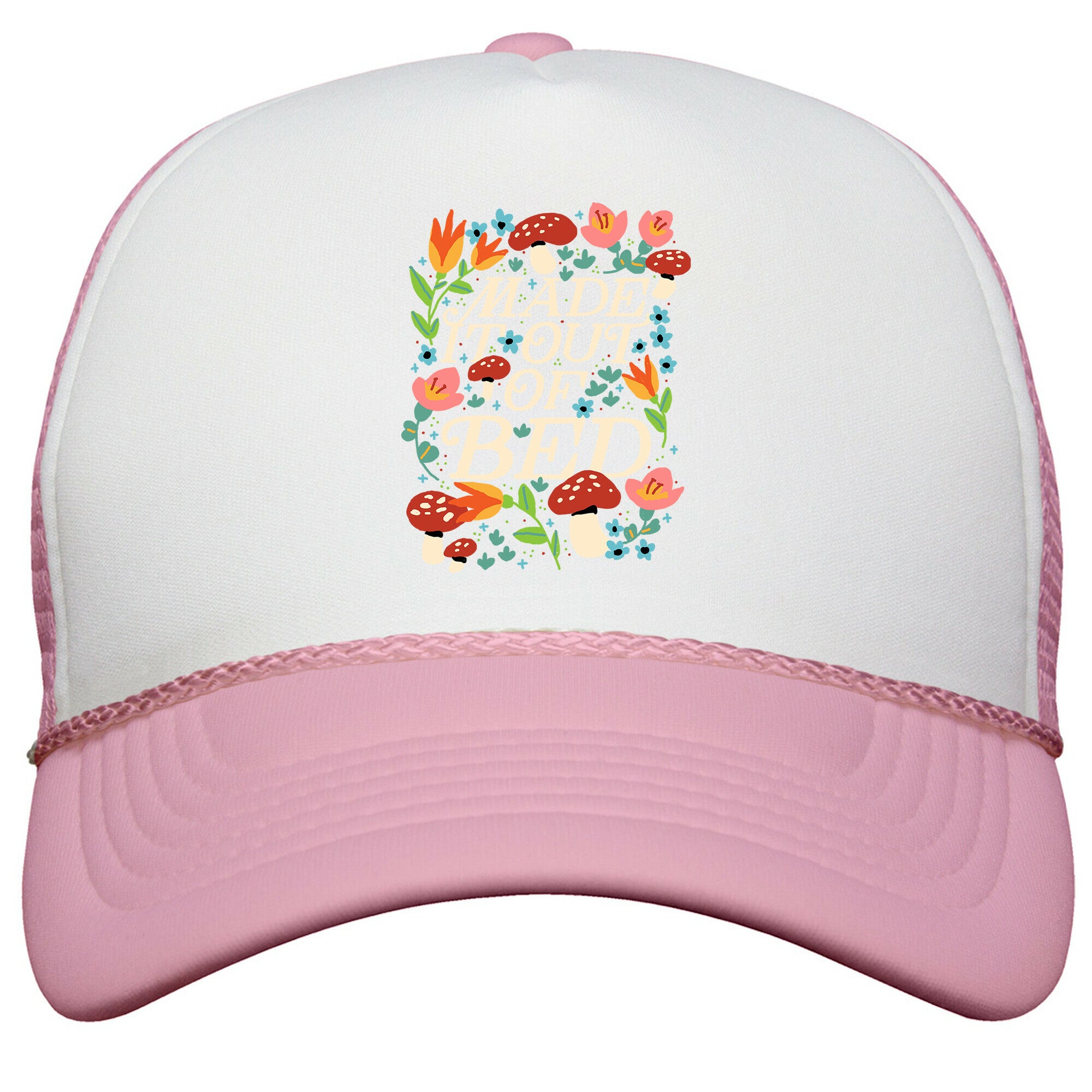 Made It Out Of Bed \(Floral\) Snapback Trucker Hat