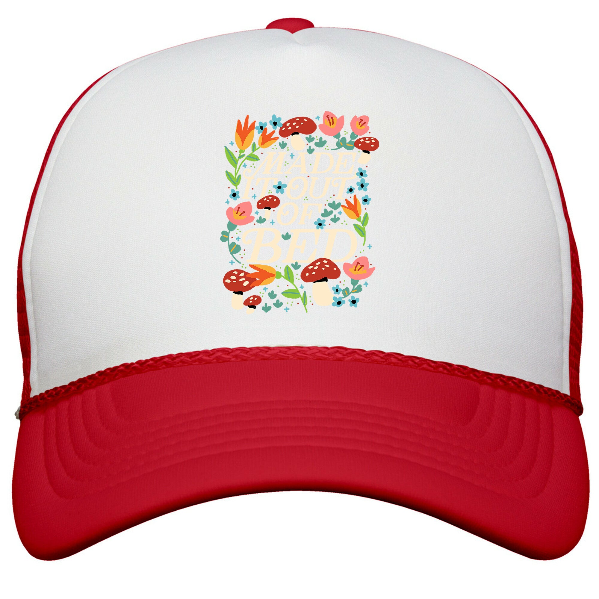 Made It Out Of Bed \(Floral\) Snapback Trucker Hat