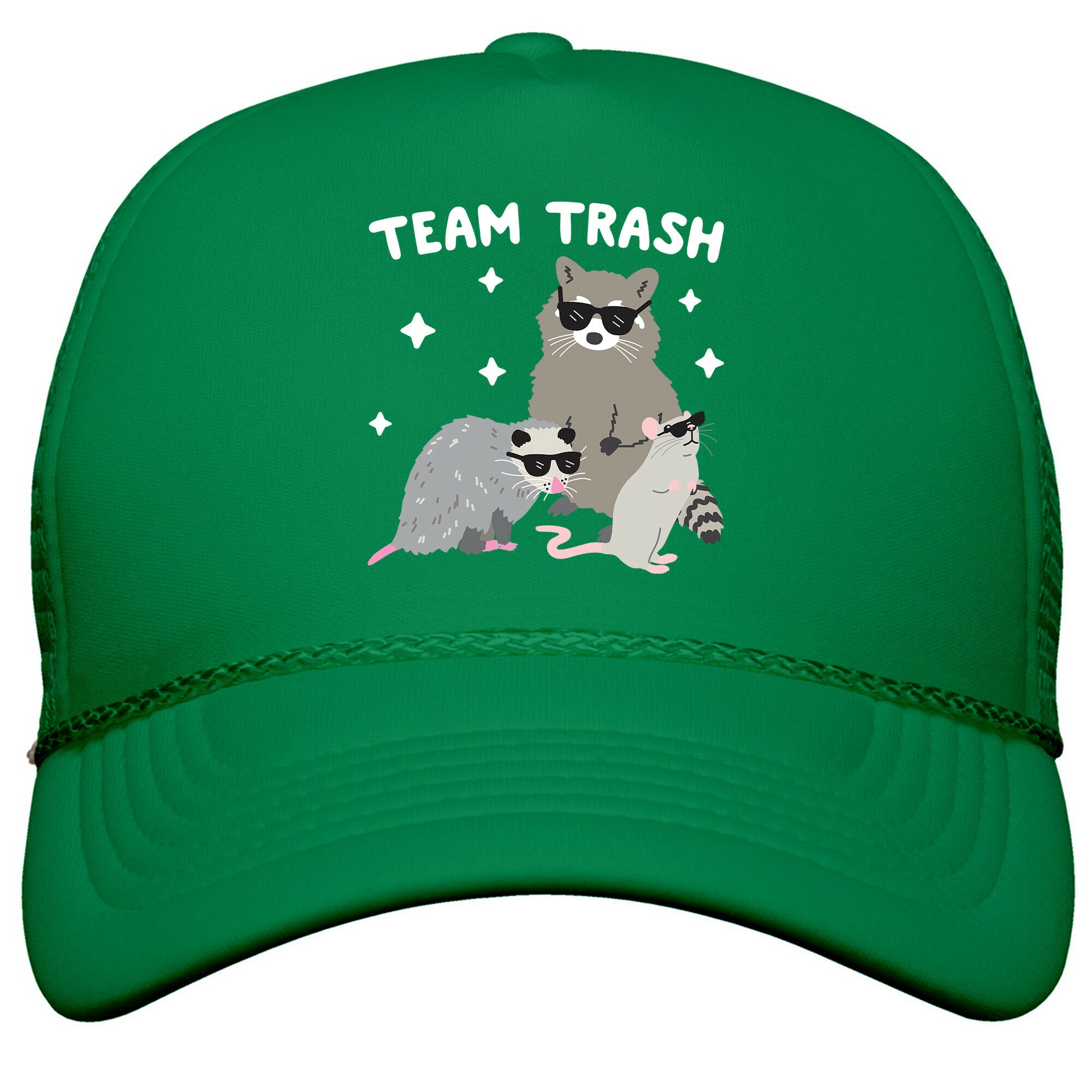 Team Trash Opossum Raccoon Rat Snapback Trucker Hat