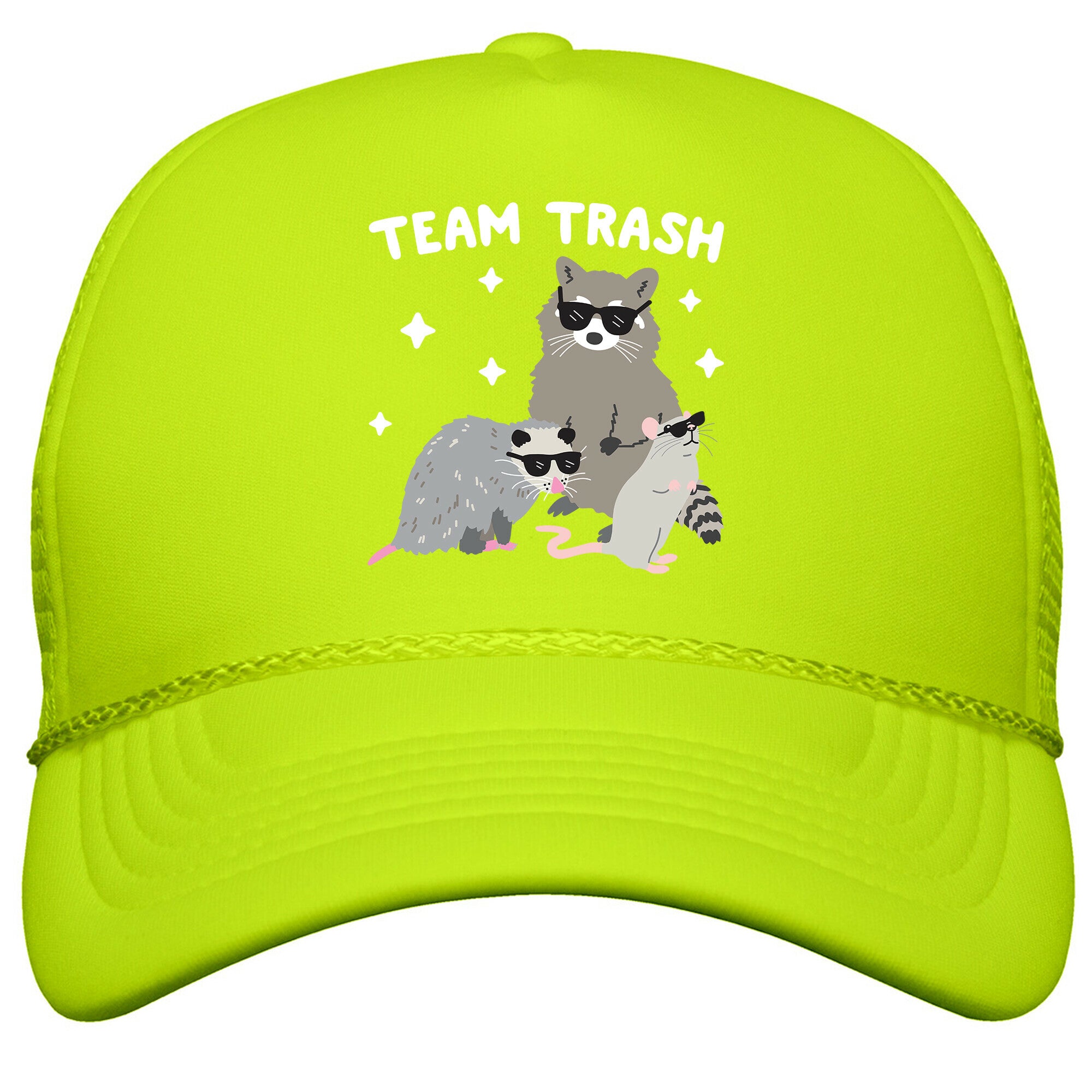Team Trash Opossum Raccoon Rat Snapback Trucker Hat