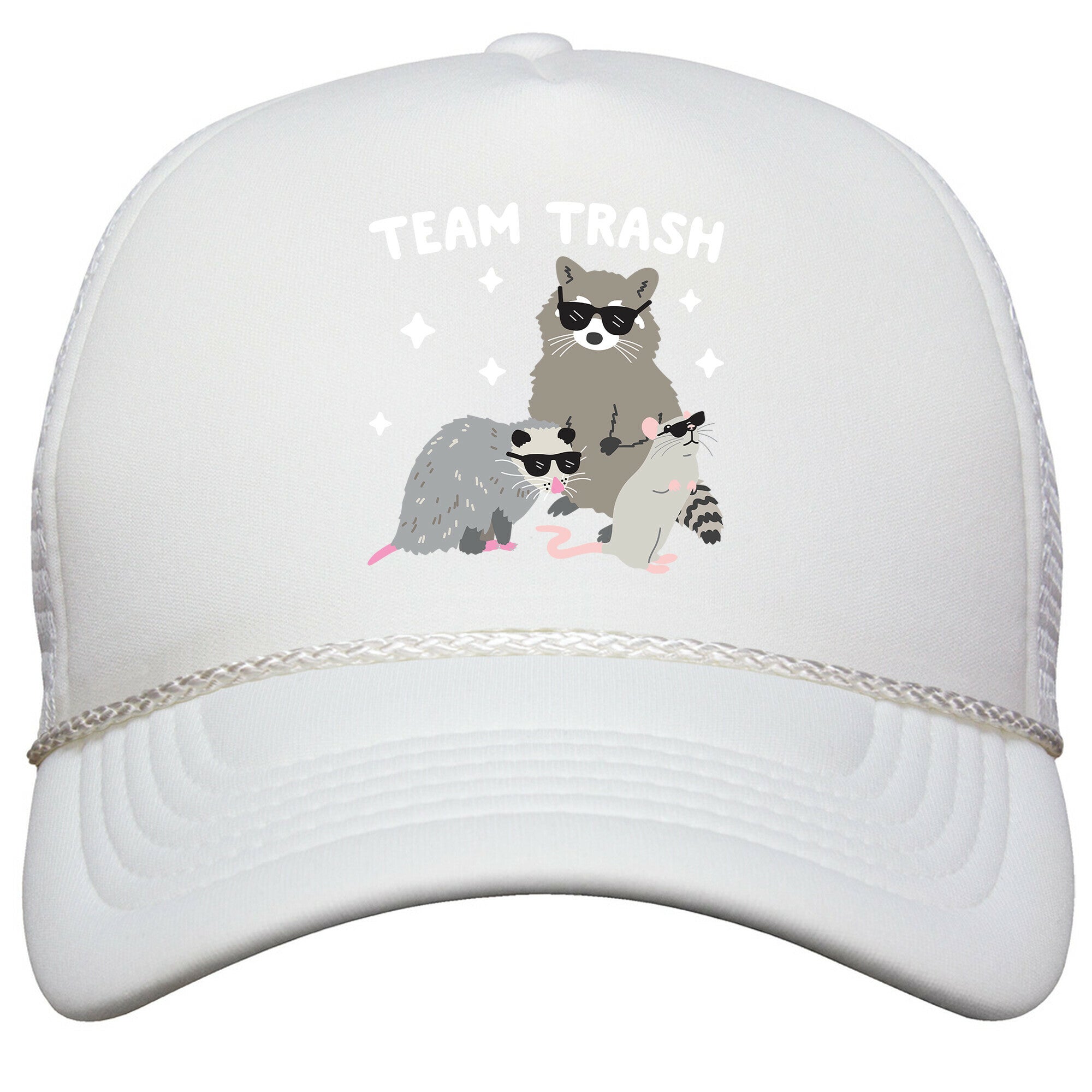 Team Trash Opossum Raccoon Rat Snapback Trucker Hat