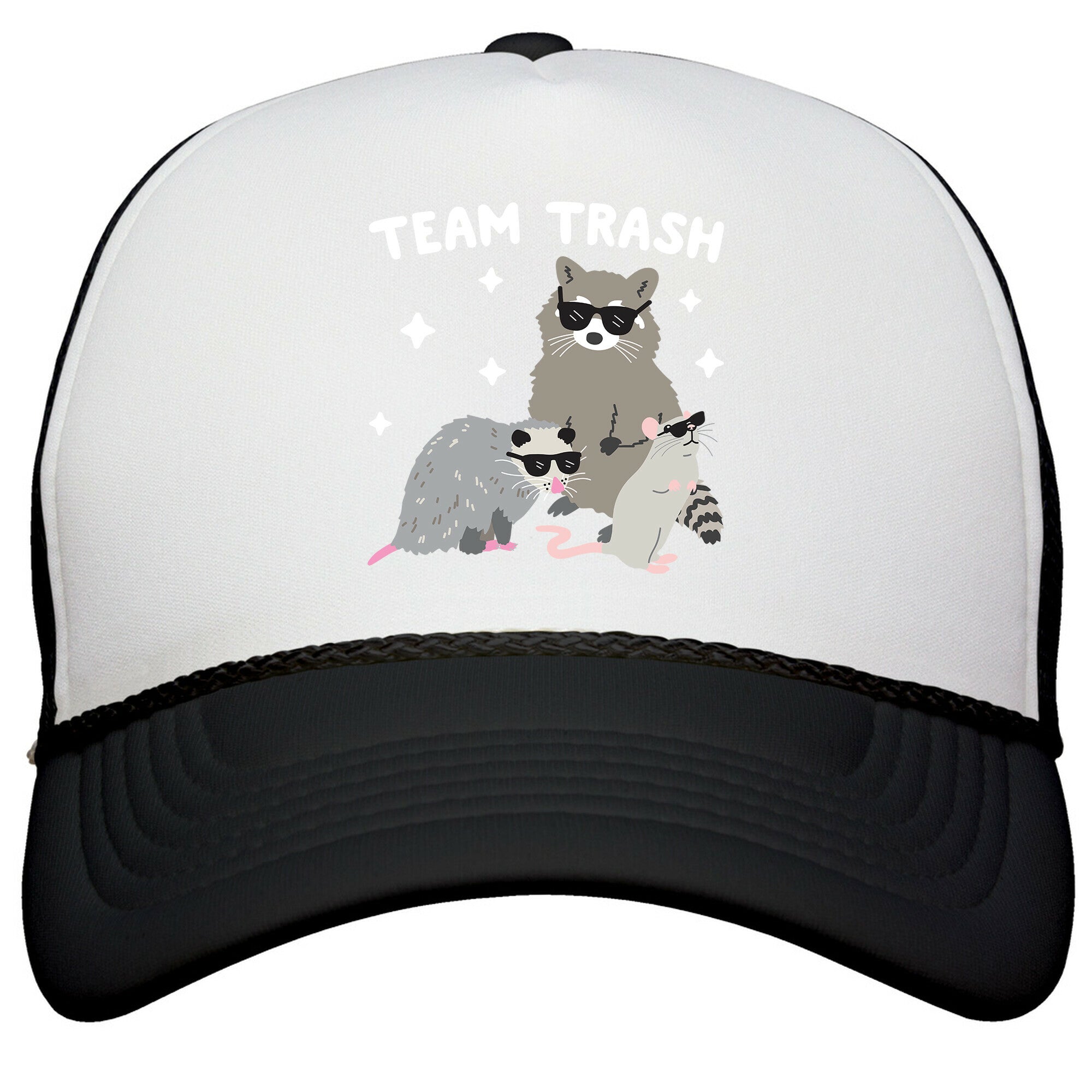 Team Trash Opossum Raccoon Rat Snapback Trucker Hat