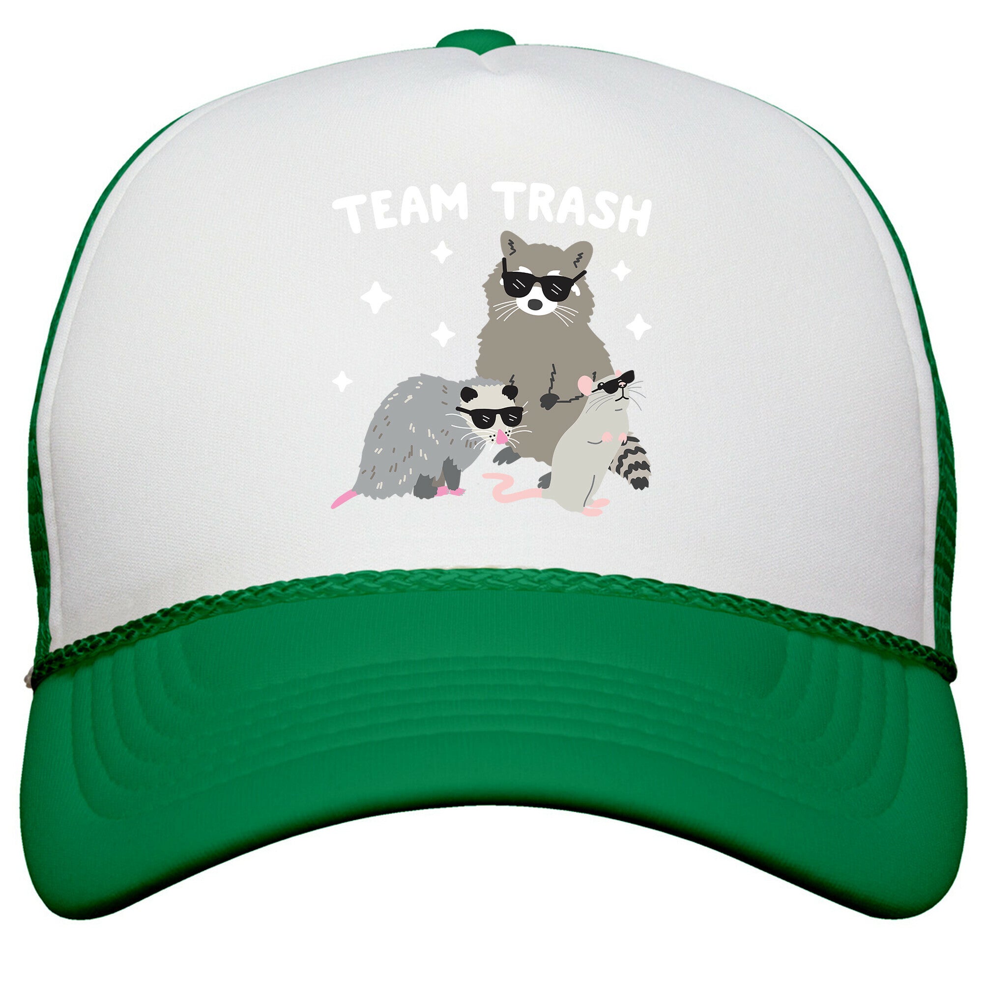 Team Trash Opossum Raccoon Rat Snapback Trucker Hat
