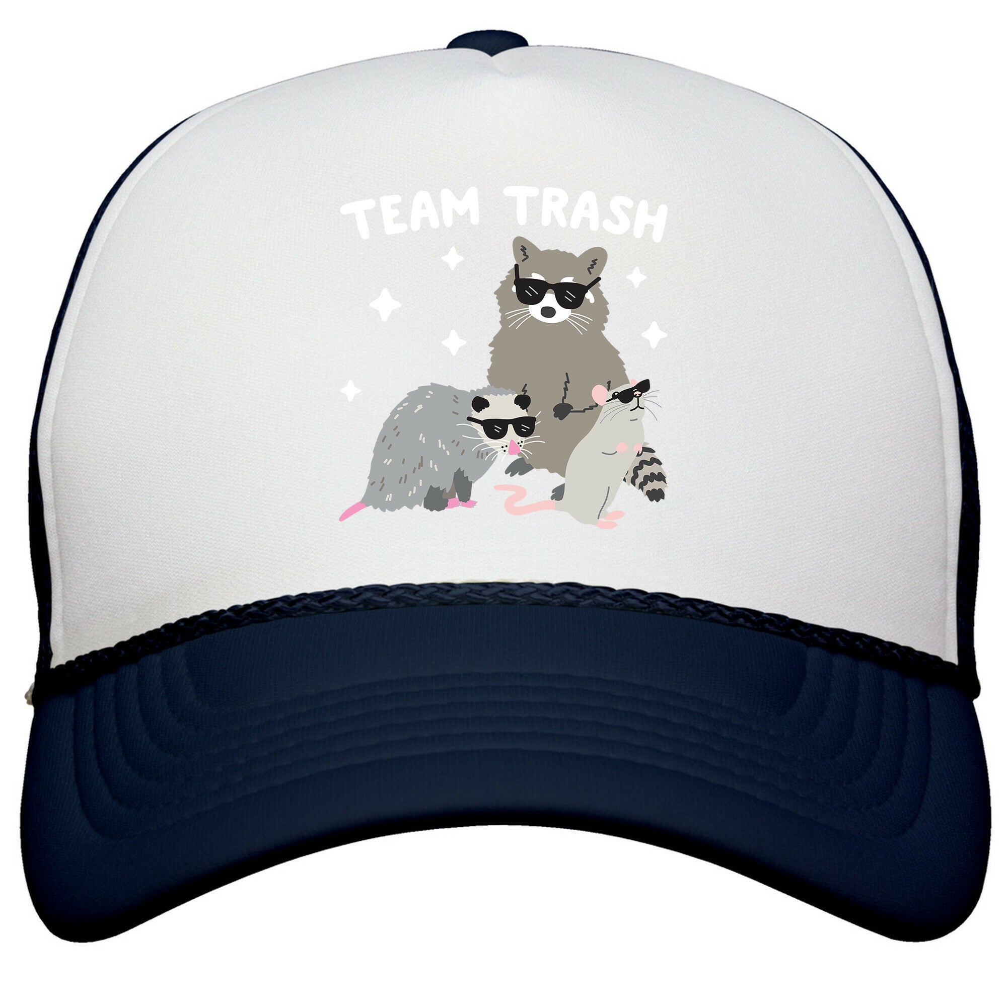 Team Trash Opossum Raccoon Rat Snapback Trucker Hat
