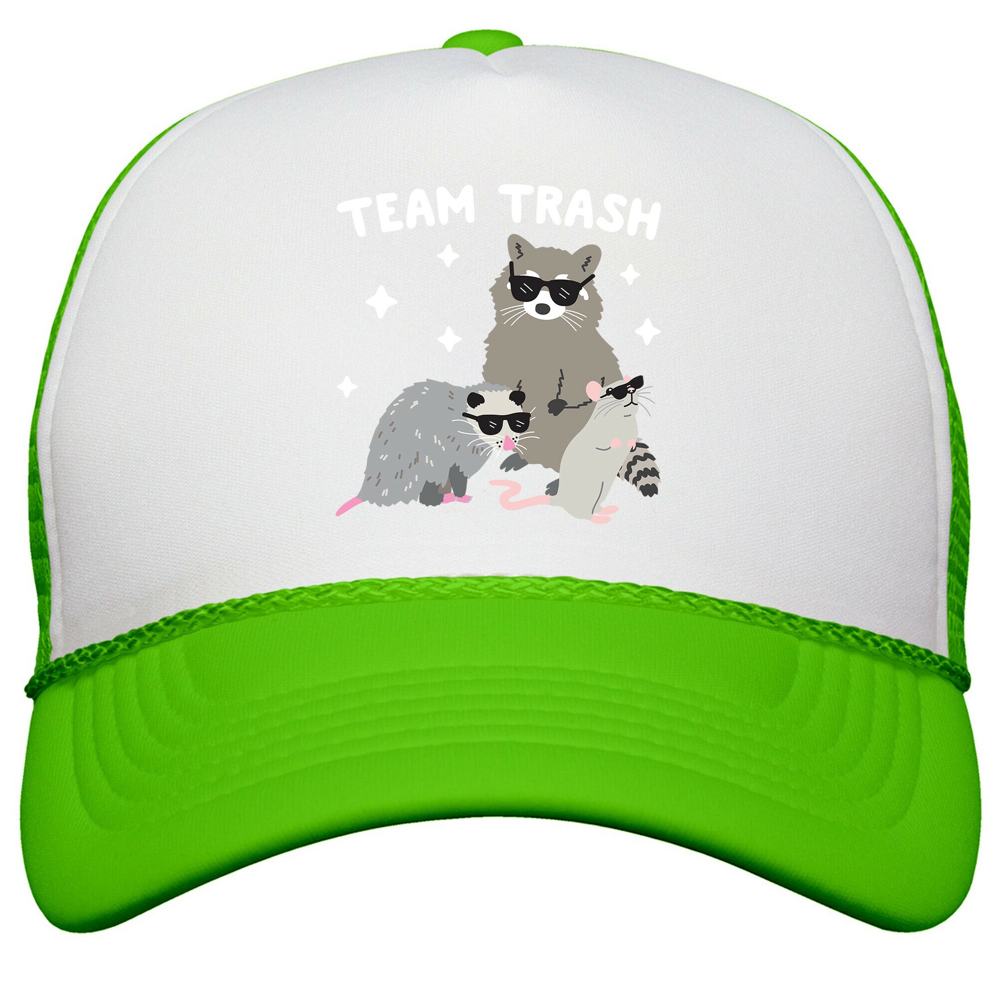 Team Trash Opossum Raccoon Rat Snapback Trucker Hat