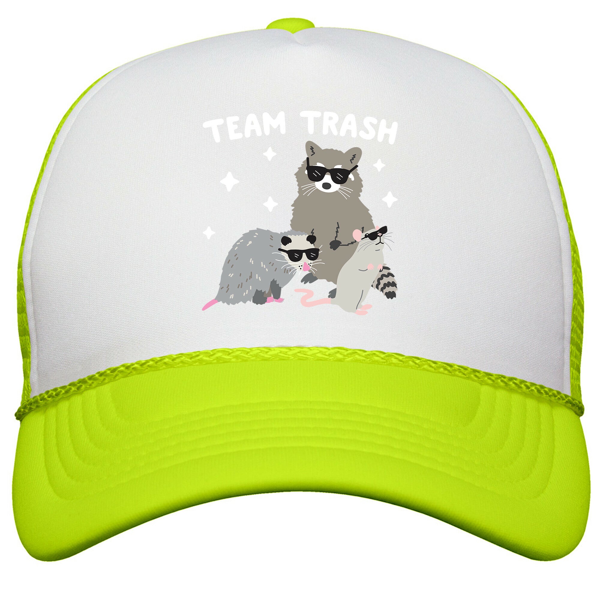 Team Trash Opossum Raccoon Rat Snapback Trucker Hat
