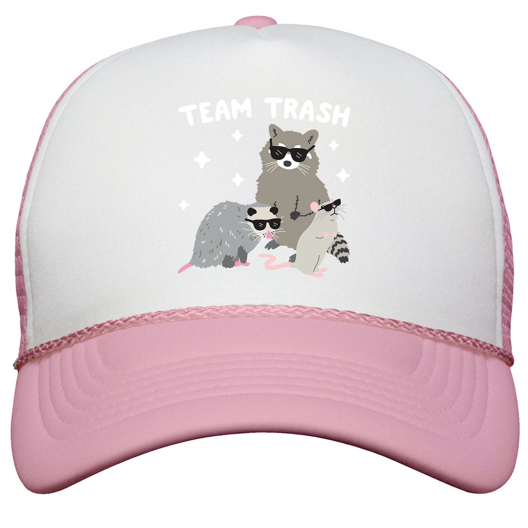 Team Trash Opossum Raccoon Rat Snapback Trucker Hat