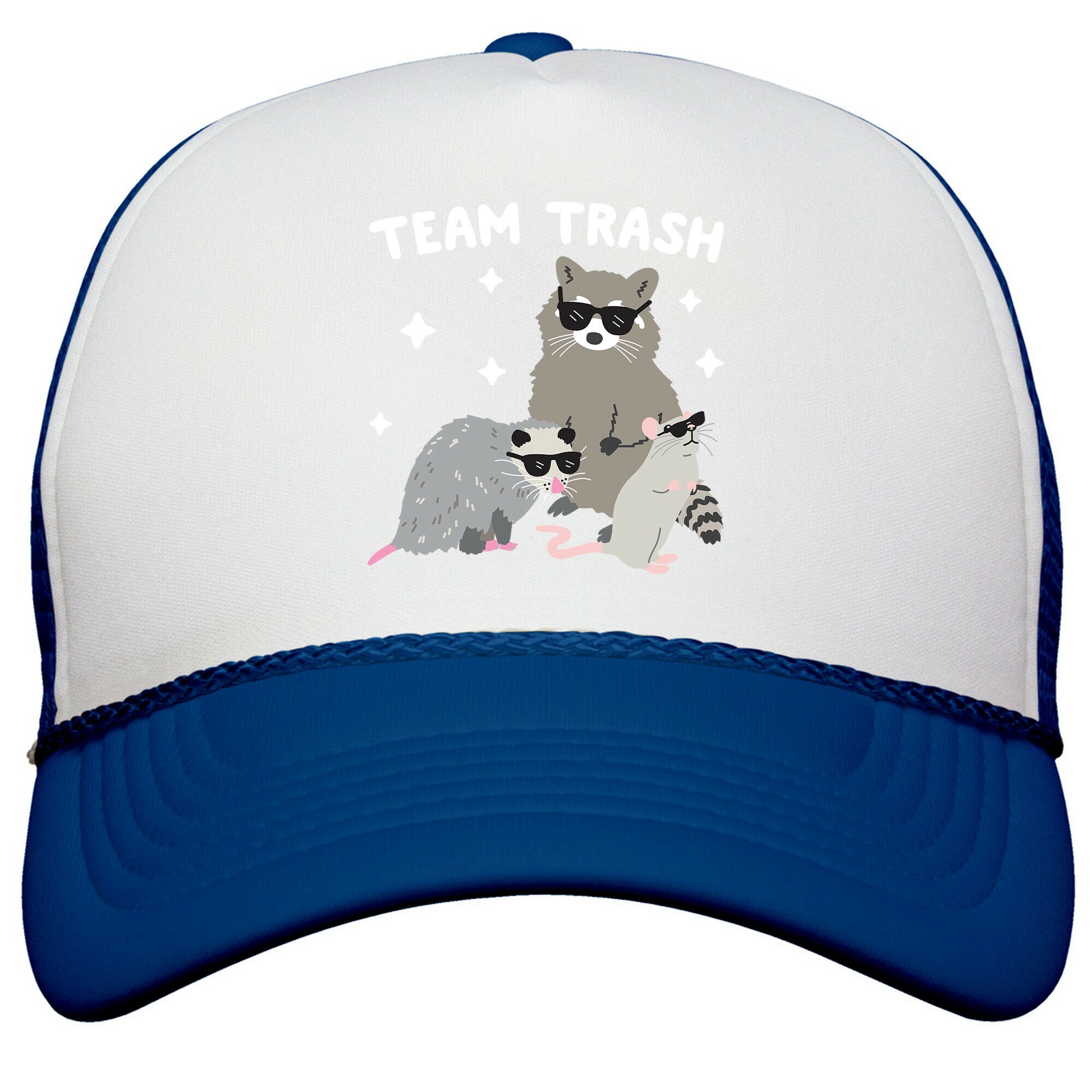 Team Trash Opossum Raccoon Rat Snapback Trucker Hat