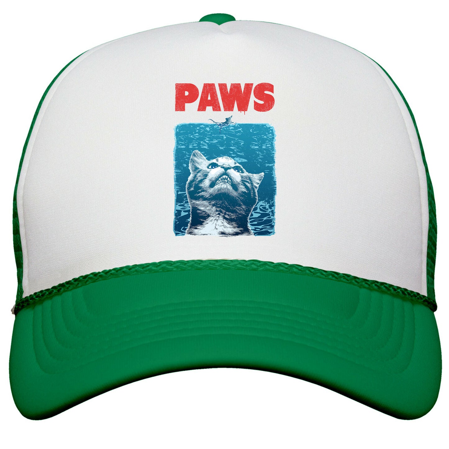 PAWS \(Jaws Parody\) Snapback Trucker Hat