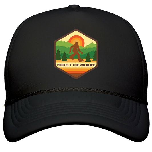 Protect The Wildlife \(Bigfoot\) Snapback Trucker Hat