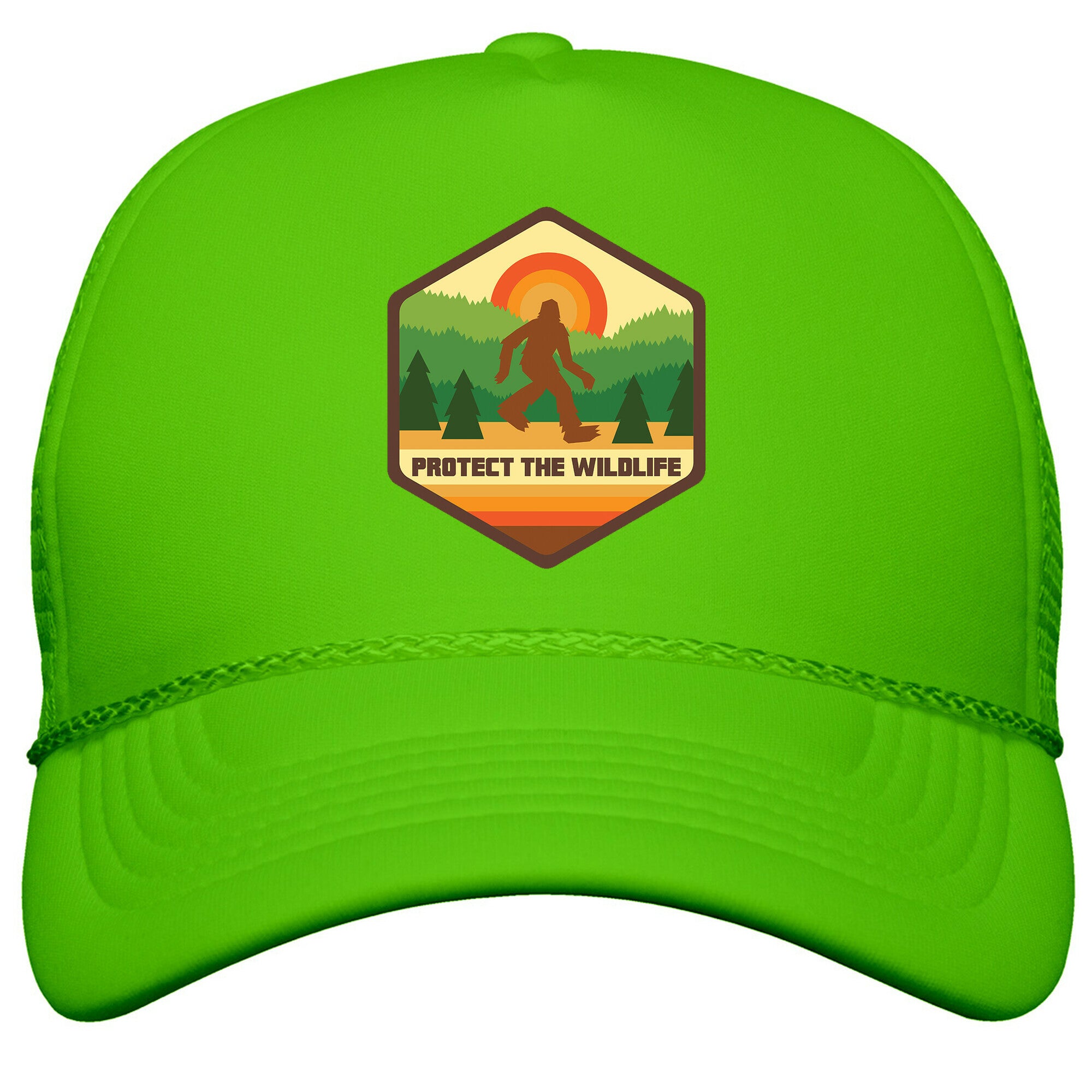 Protect The Wildlife \(Bigfoot\) Snapback Trucker Hat