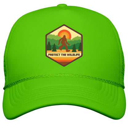 Protect The Wildlife \(Bigfoot\) Snapback Trucker Hat