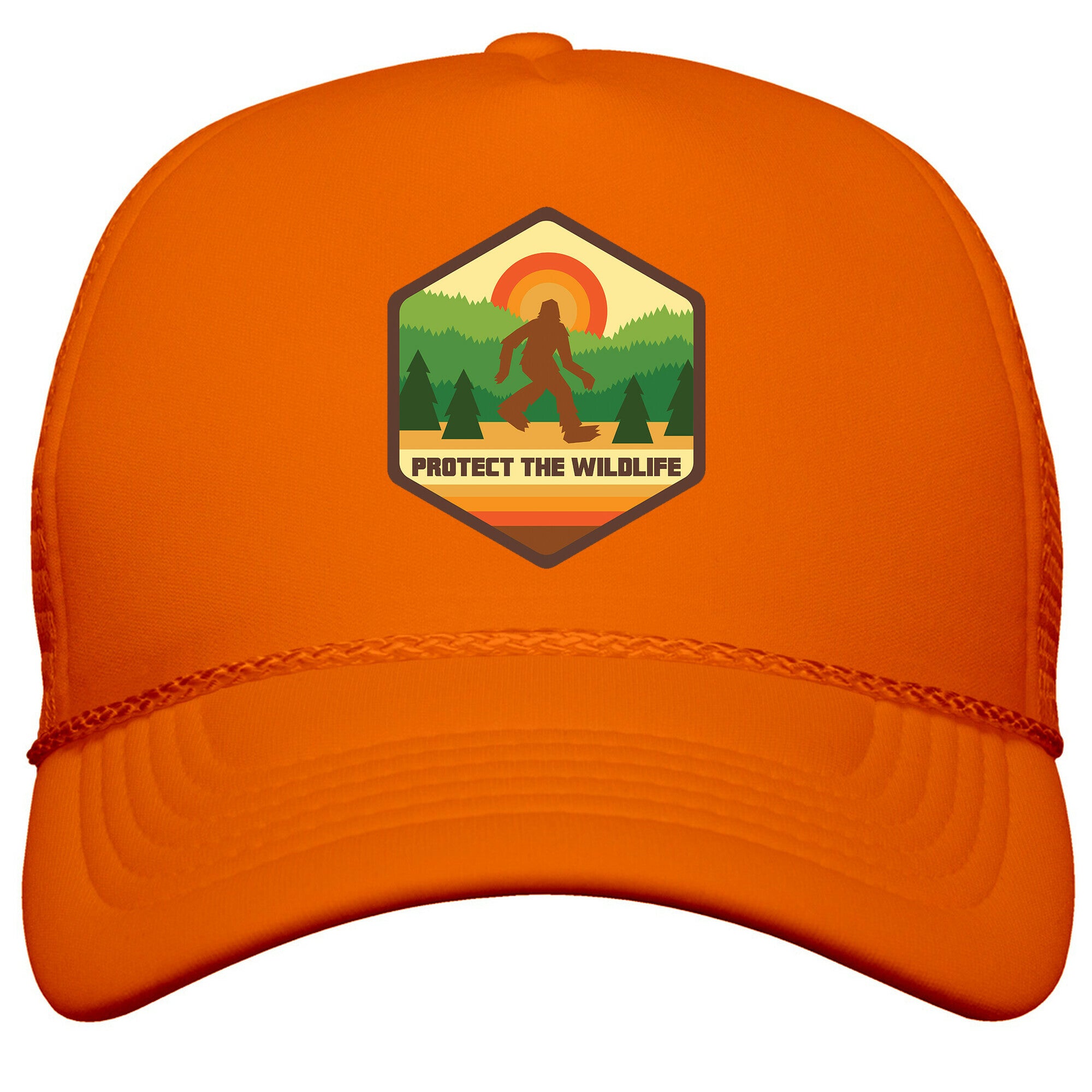 Protect The Wildlife \(Bigfoot\) Snapback Trucker Hat