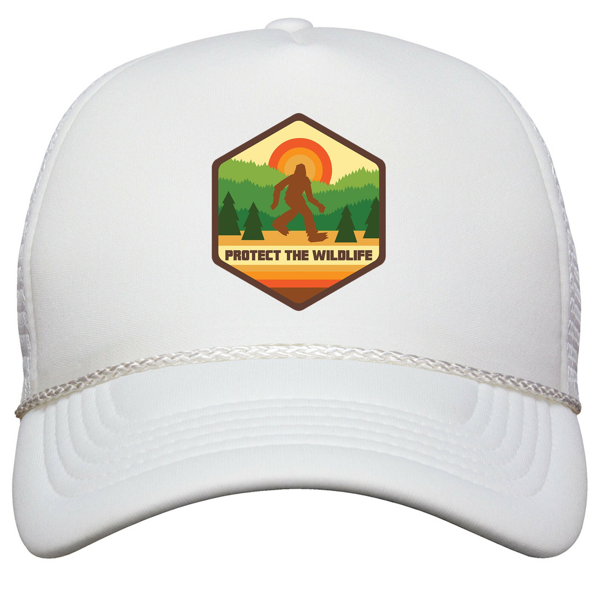 Protect The Wildlife \(Bigfoot\) Snapback Trucker Hat