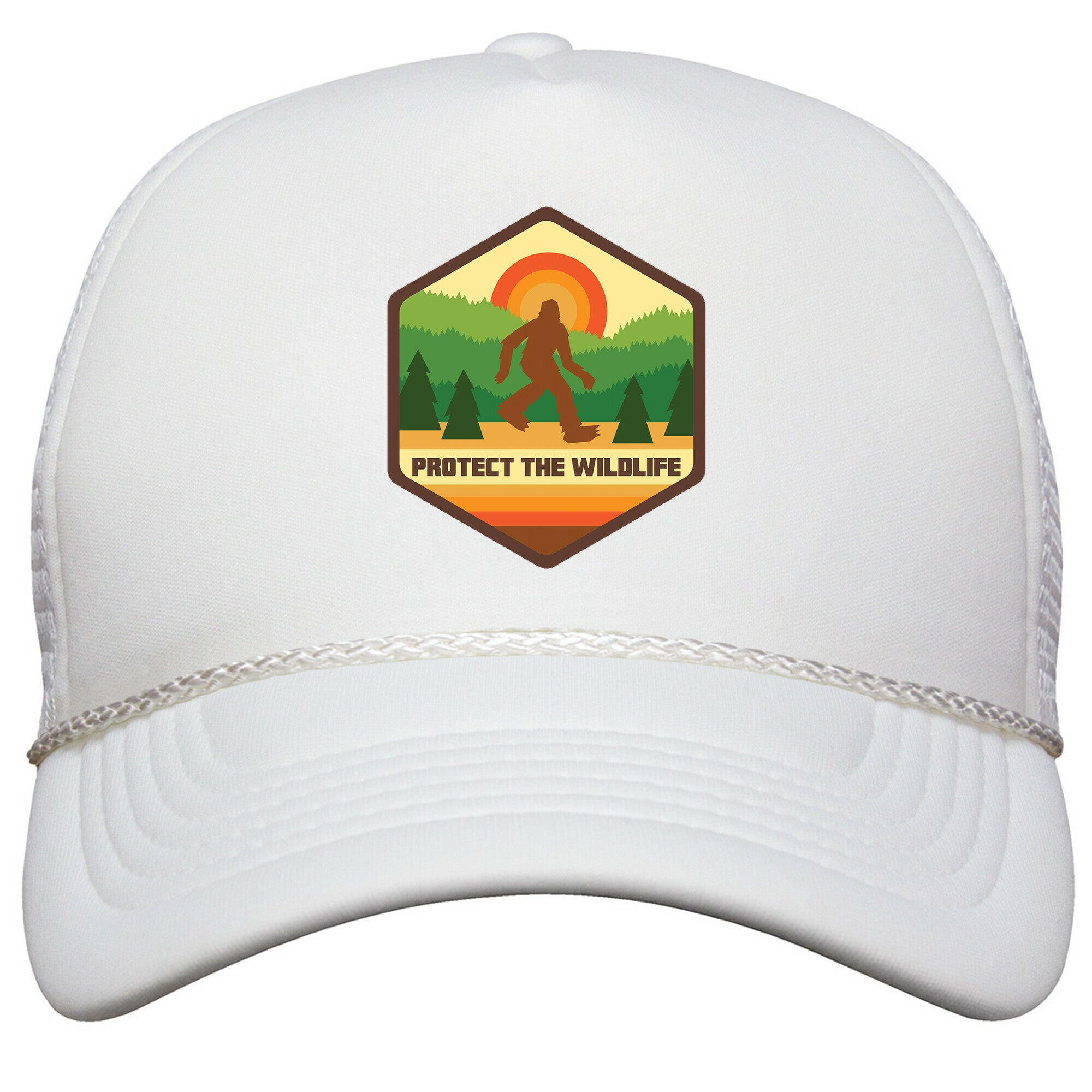 Protect The Wildlife \(Bigfoot\) Snapback Trucker Hat