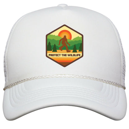 Protect The Wildlife \(Bigfoot\) Snapback Trucker Hat