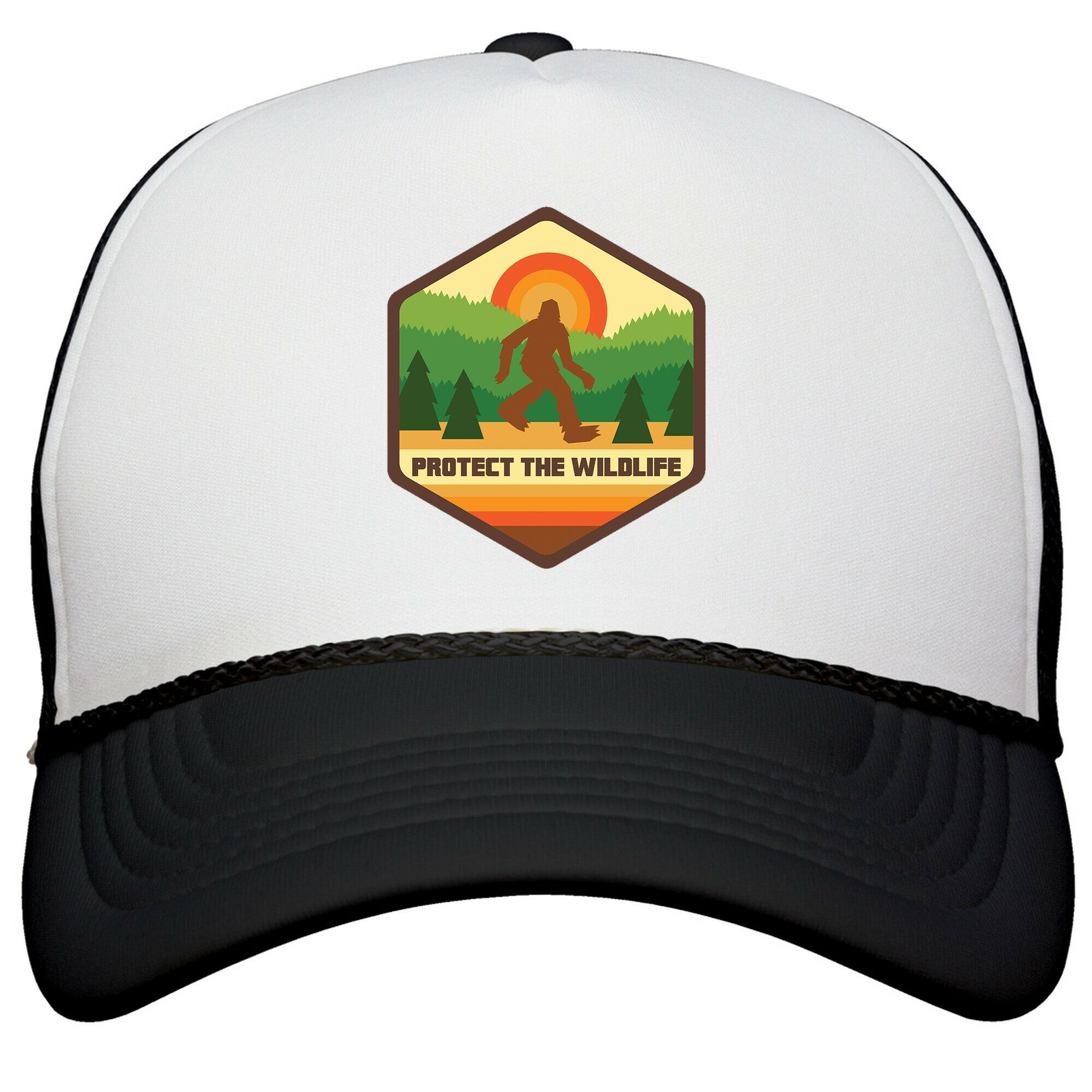 Protect The Wildlife \(Bigfoot\) Snapback Trucker Hat