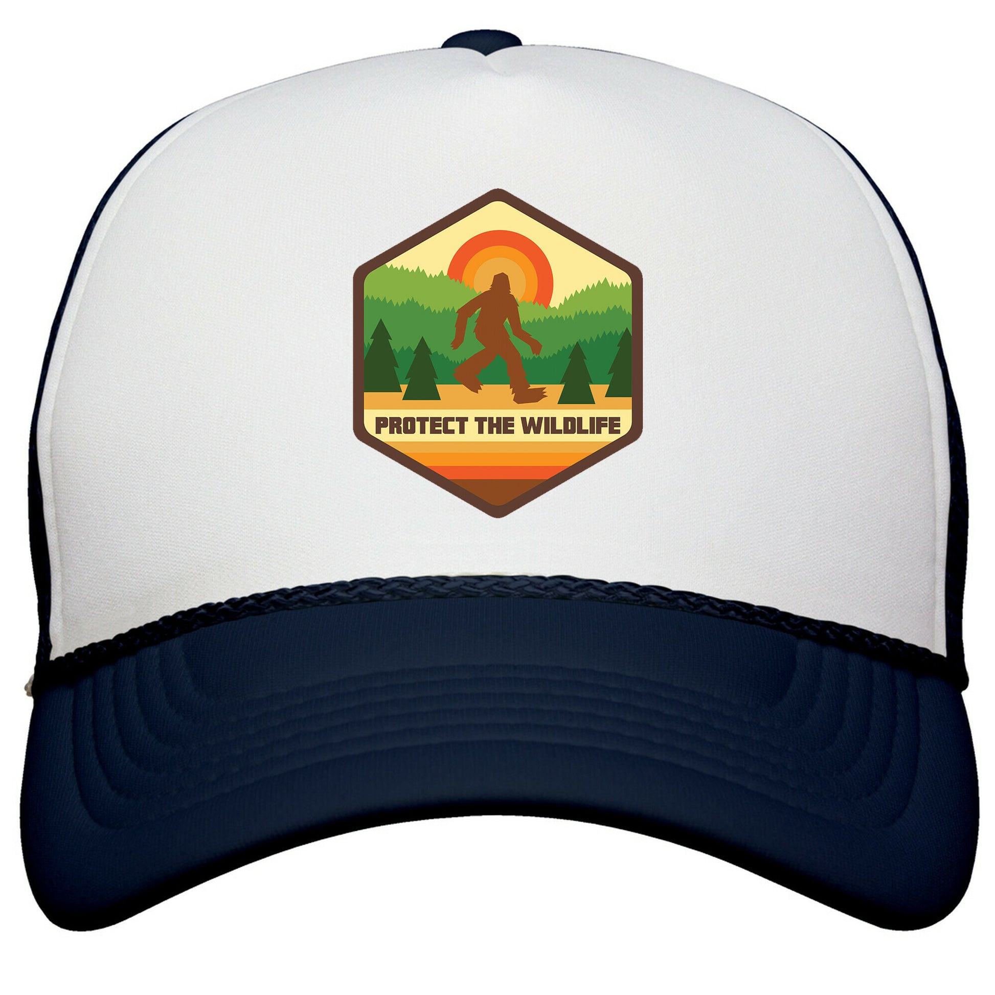 Protect The Wildlife \(Bigfoot\) Snapback Trucker Hat