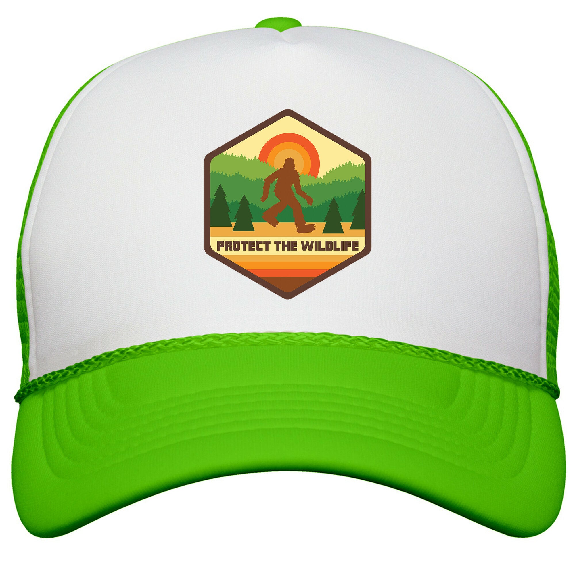 Protect The Wildlife \(Bigfoot\) Snapback Trucker Hat