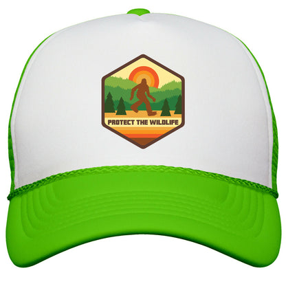 Protect The Wildlife \(Bigfoot\) Snapback Trucker Hat