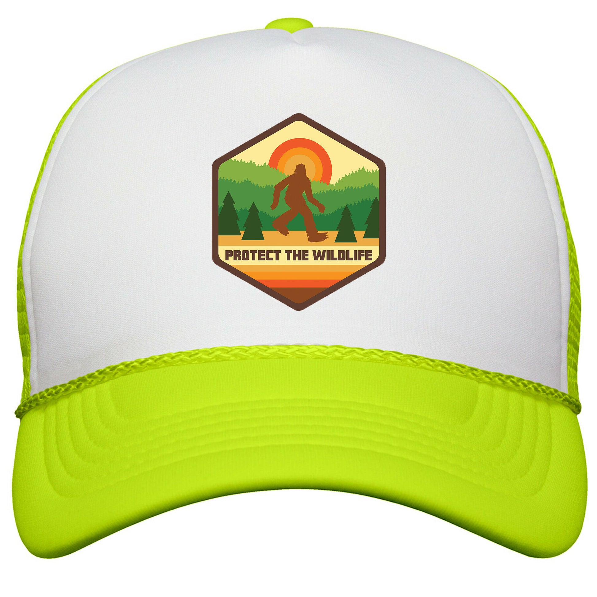 Protect The Wildlife \(Bigfoot\) Snapback Trucker Hat